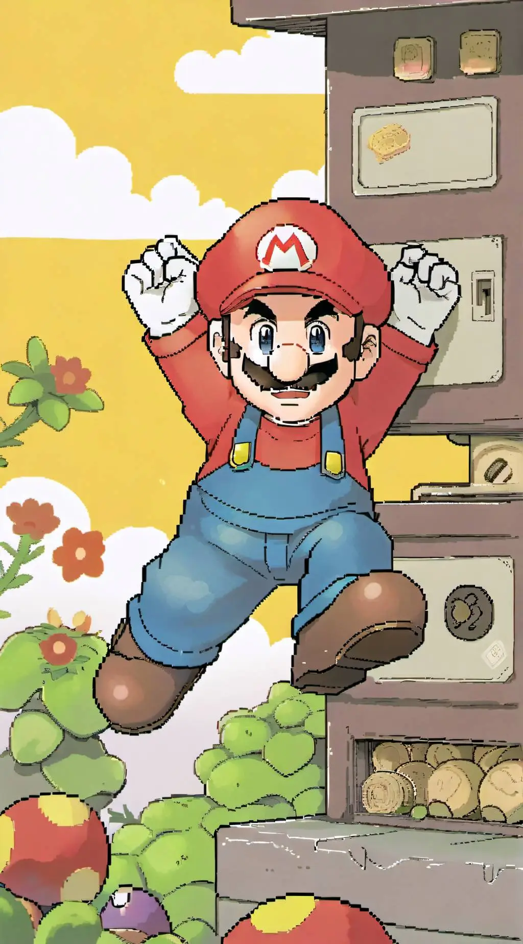 ai character: mario background