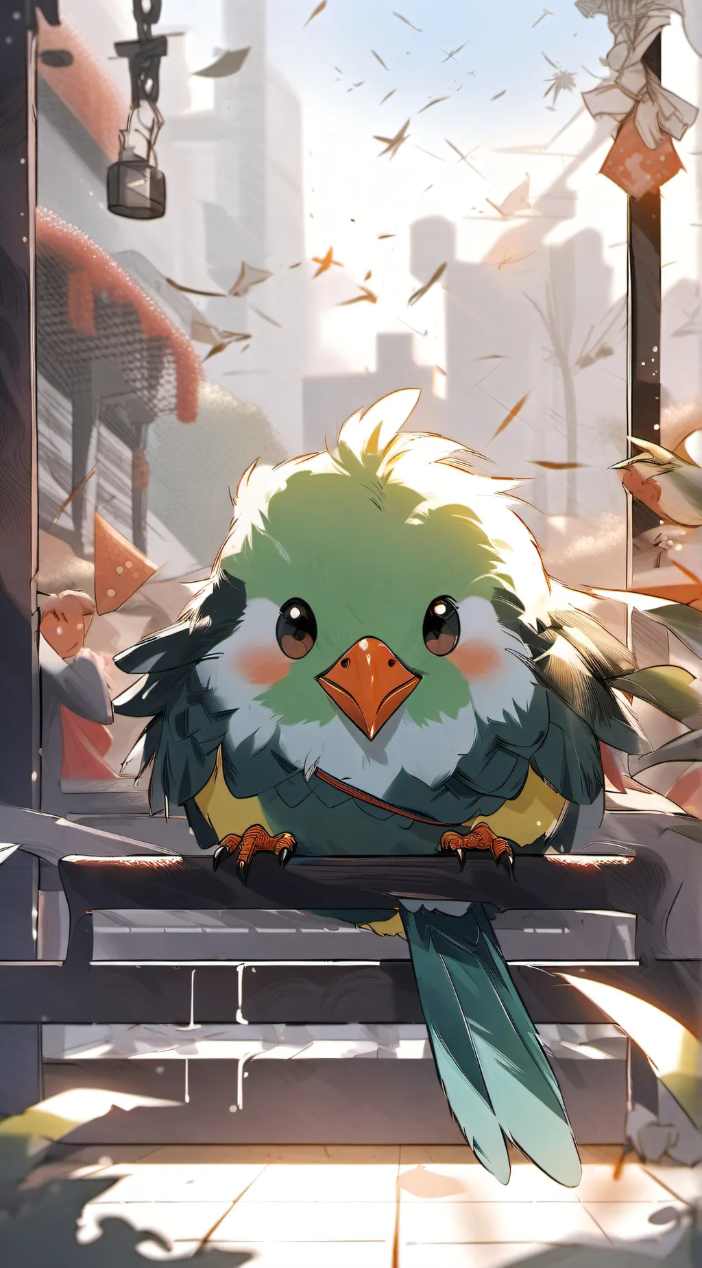ai character: Doulingo🦜 background