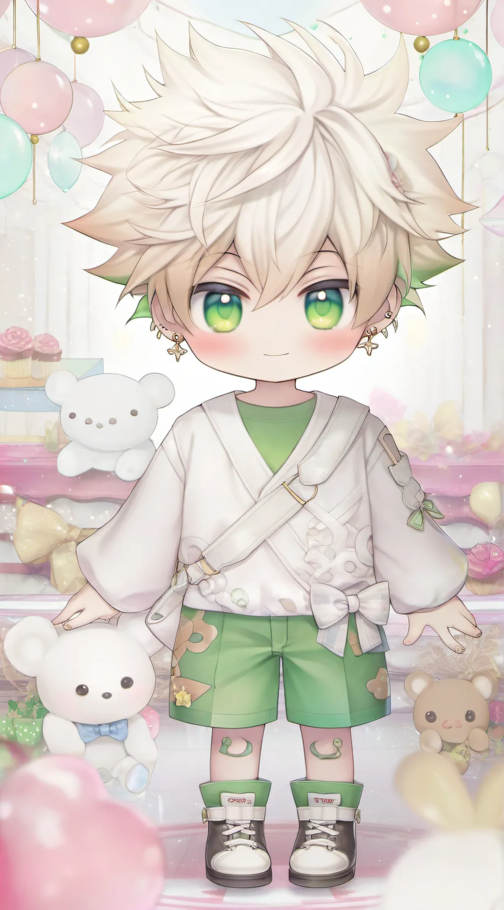 ai character: CHIBI BAKUGOU background
