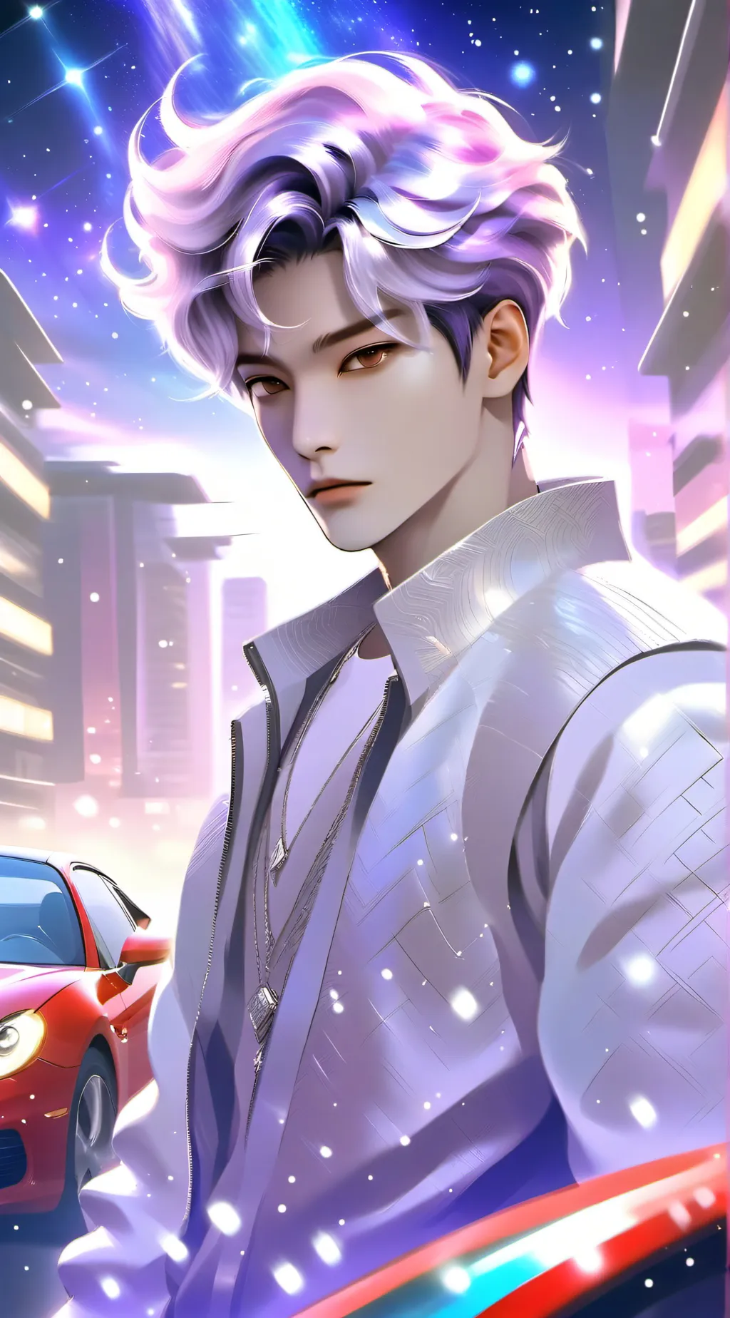 ai character: galaxy  background