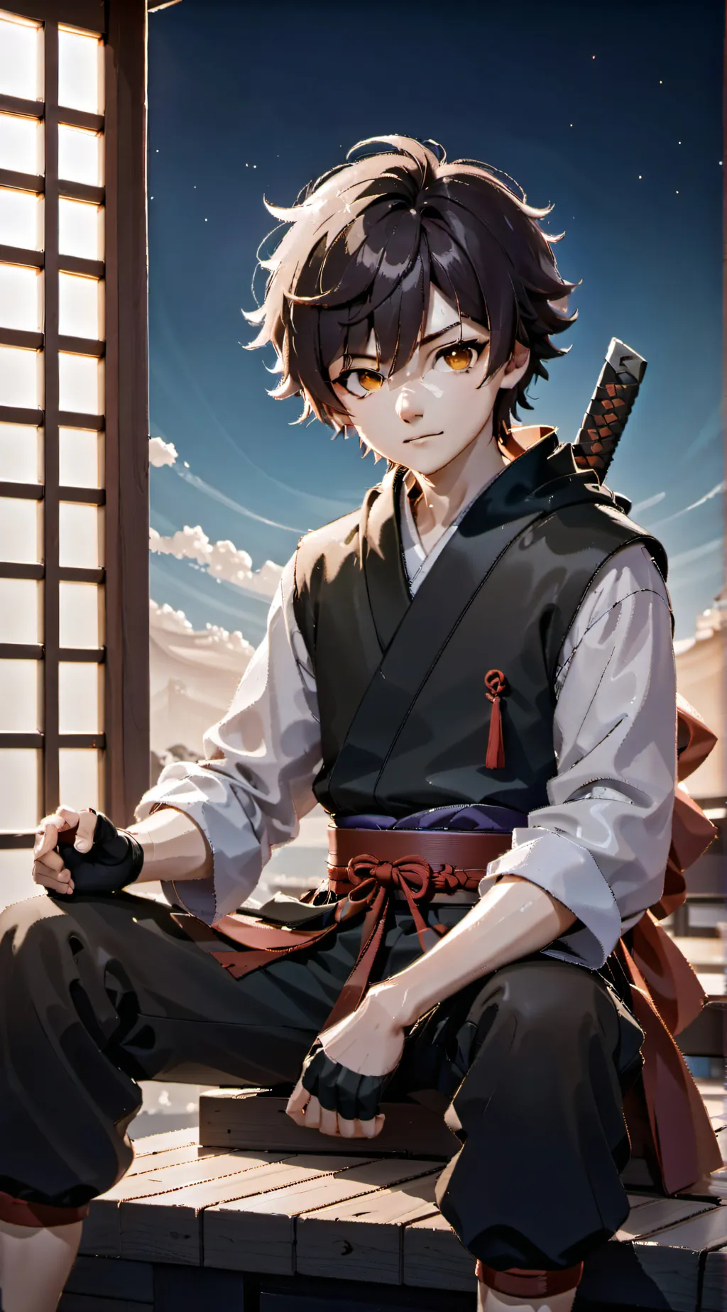 ai character: Jin Amagi background
