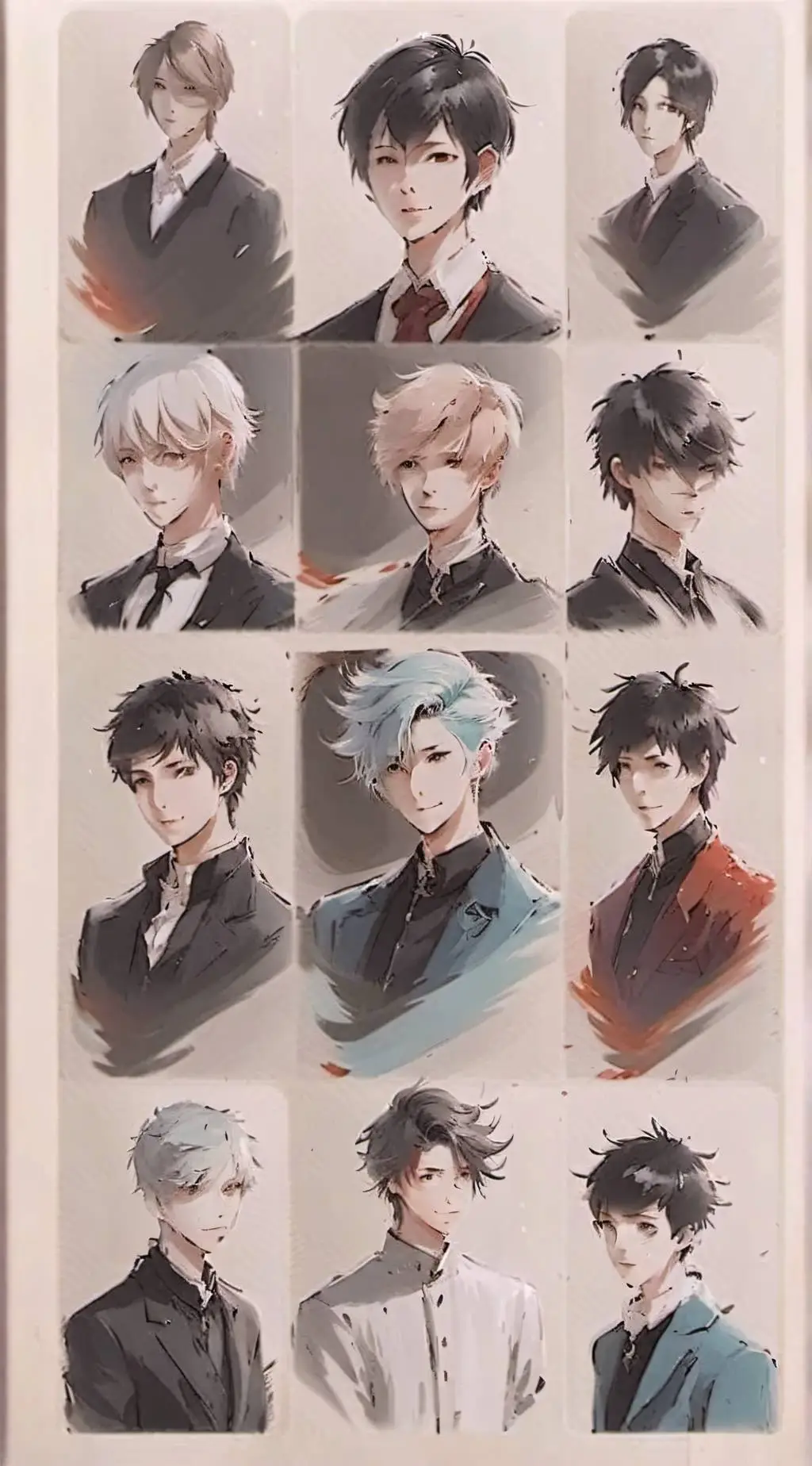 ai character: Anime boys  background
