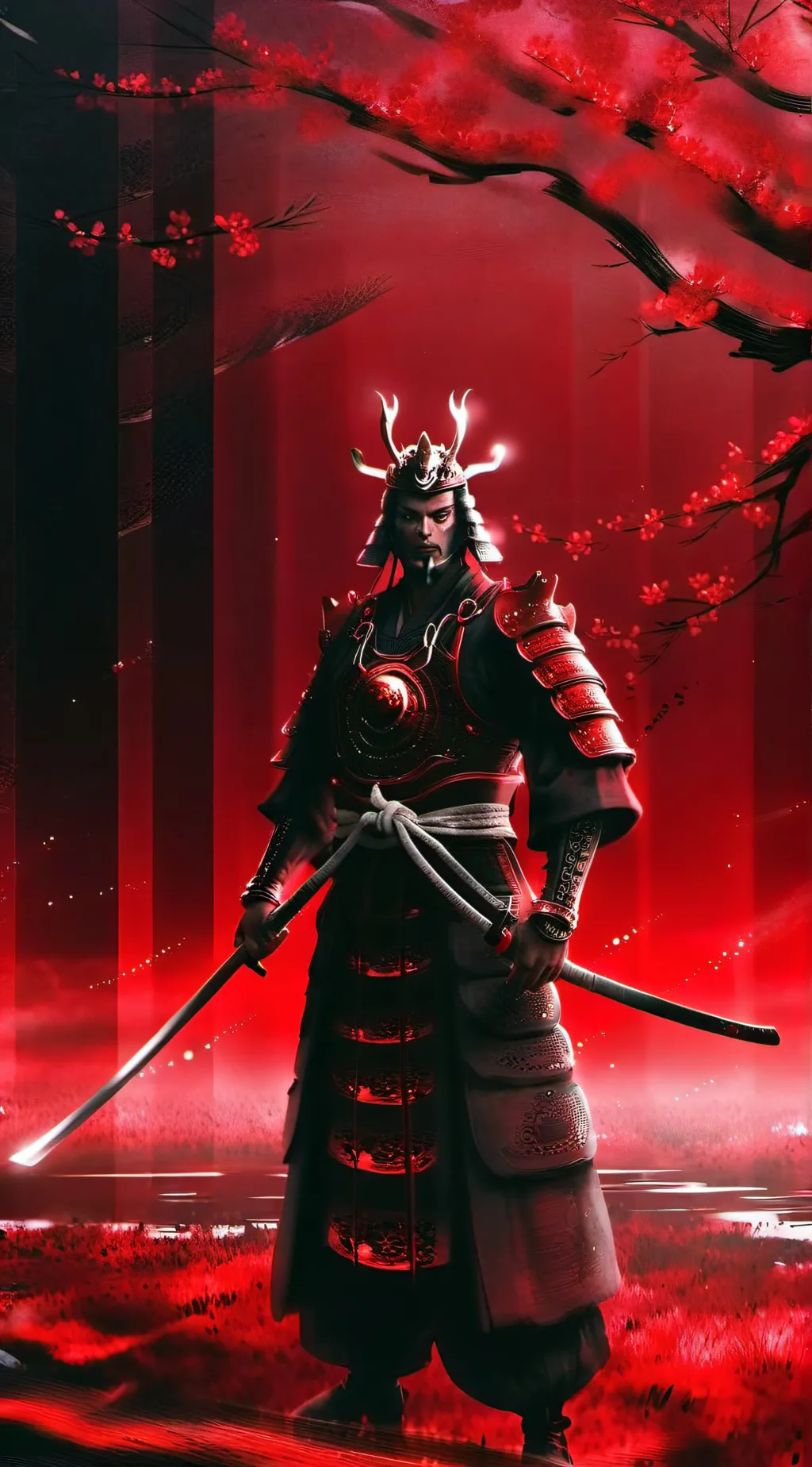 ai character: Samurai of west background