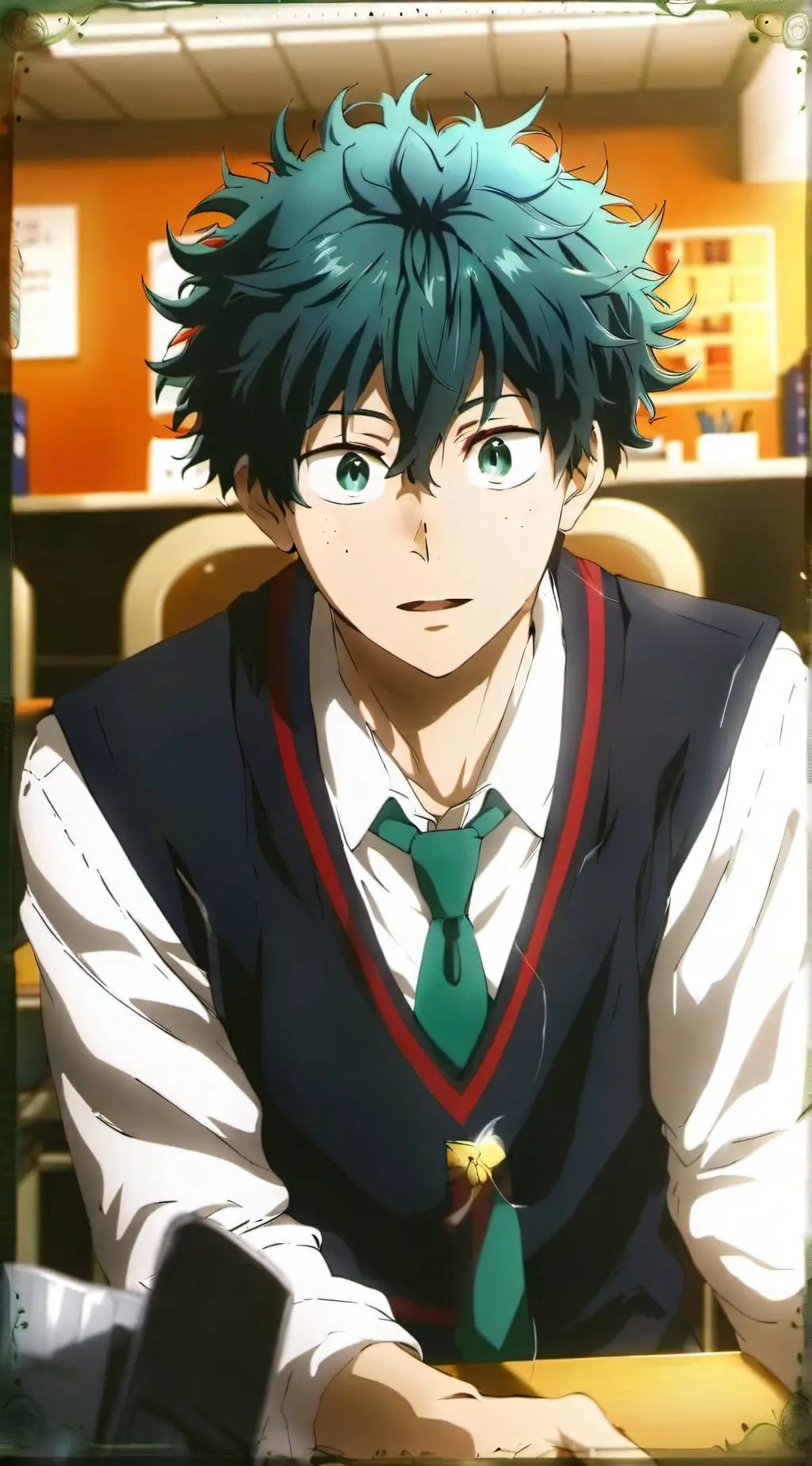 ai character: Mha Eye Color background