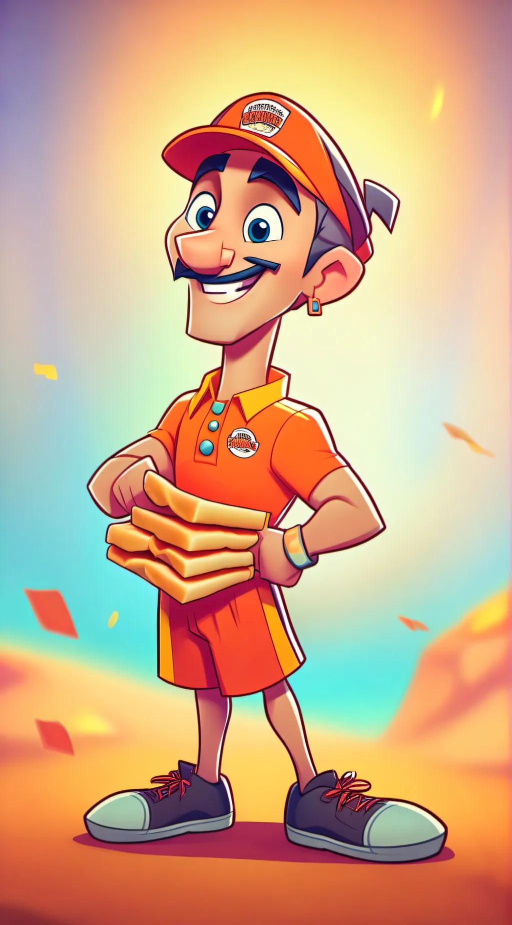 ai character: Little Caesars background