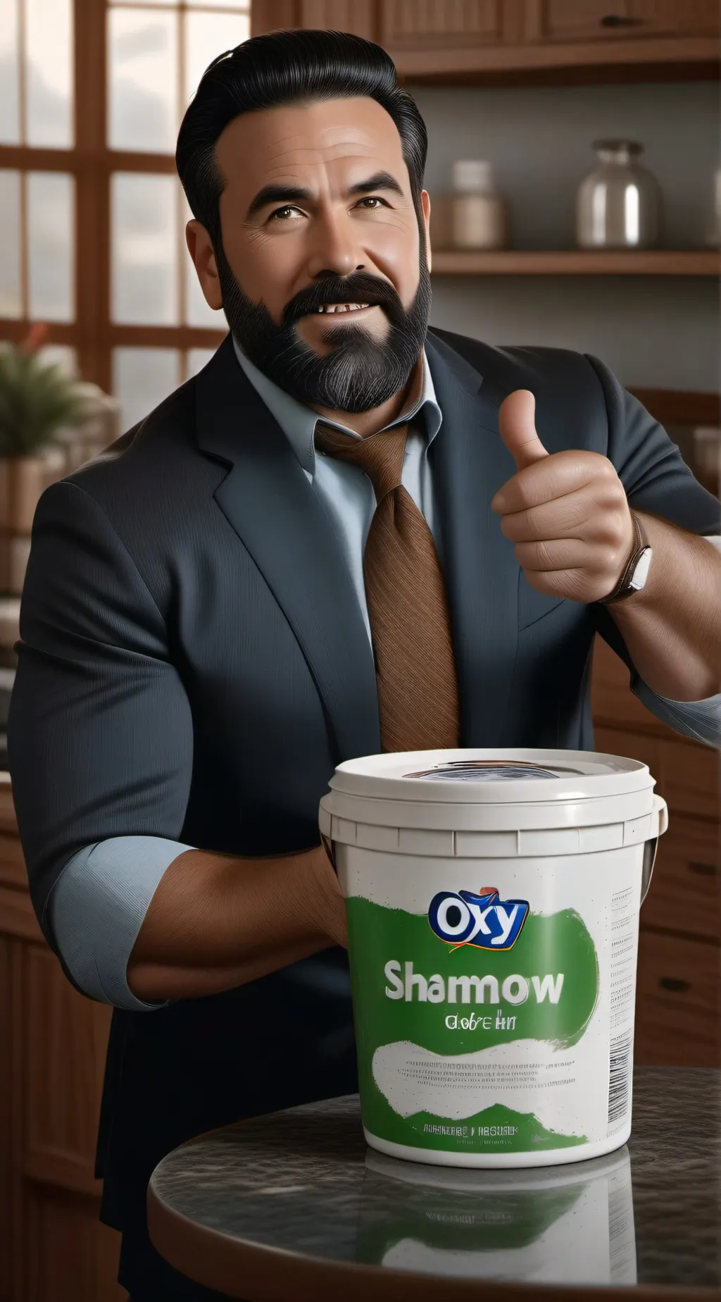 ai character: BILLY MAYS  background