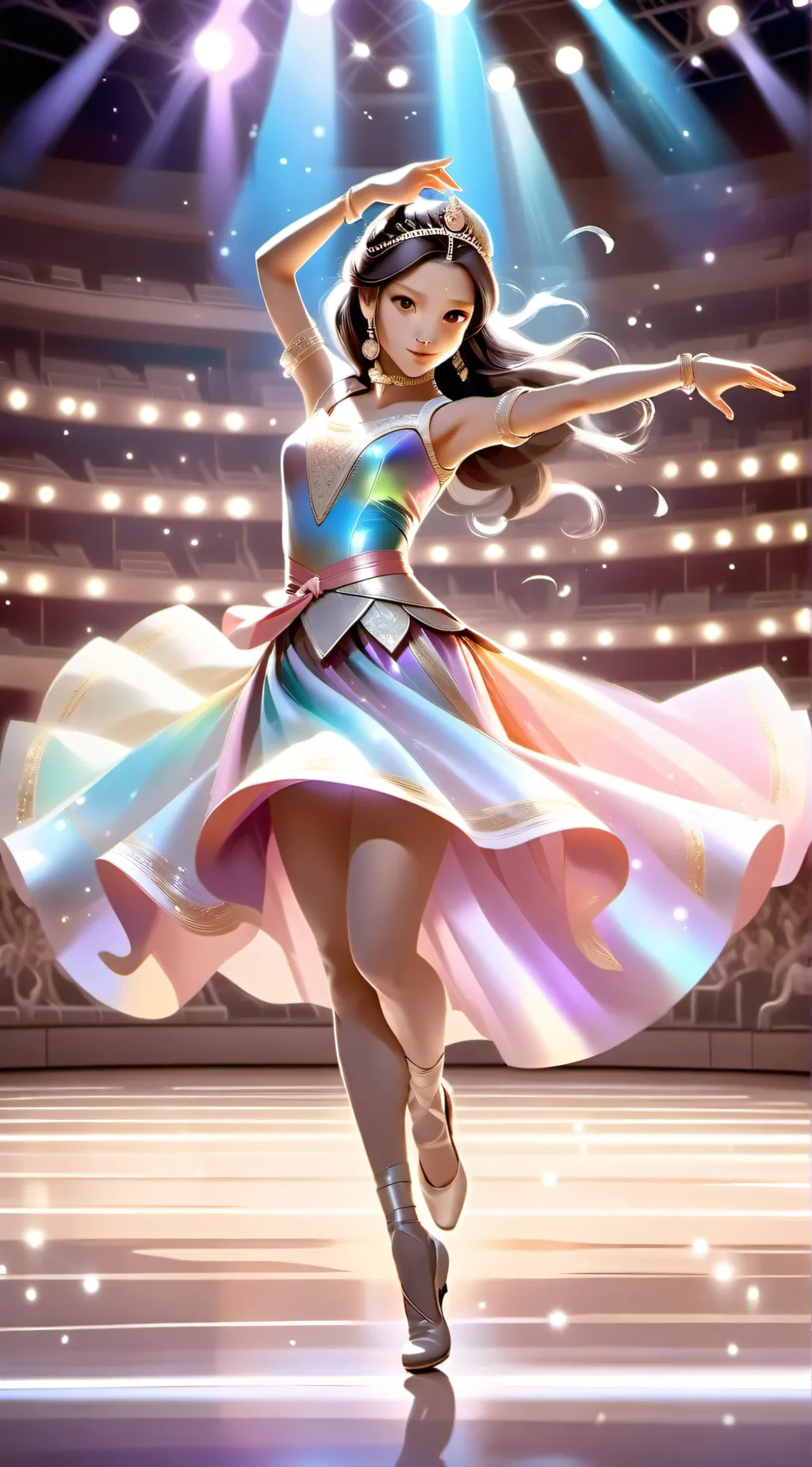ai character: Violet background