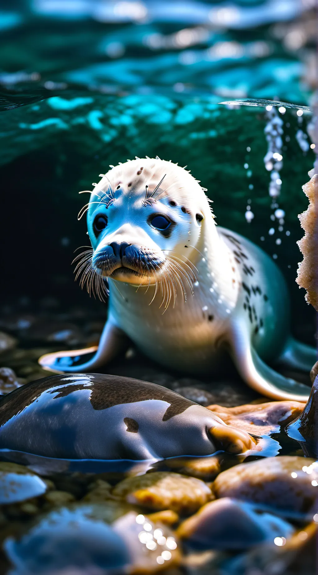ai character: baby seal background