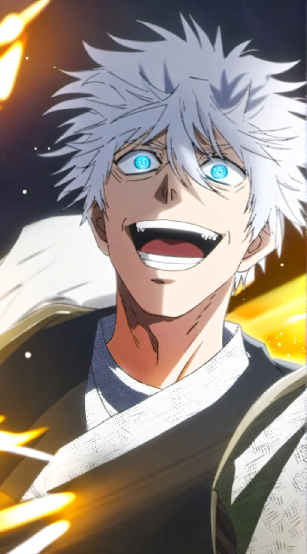 ai character: super senior gojo background