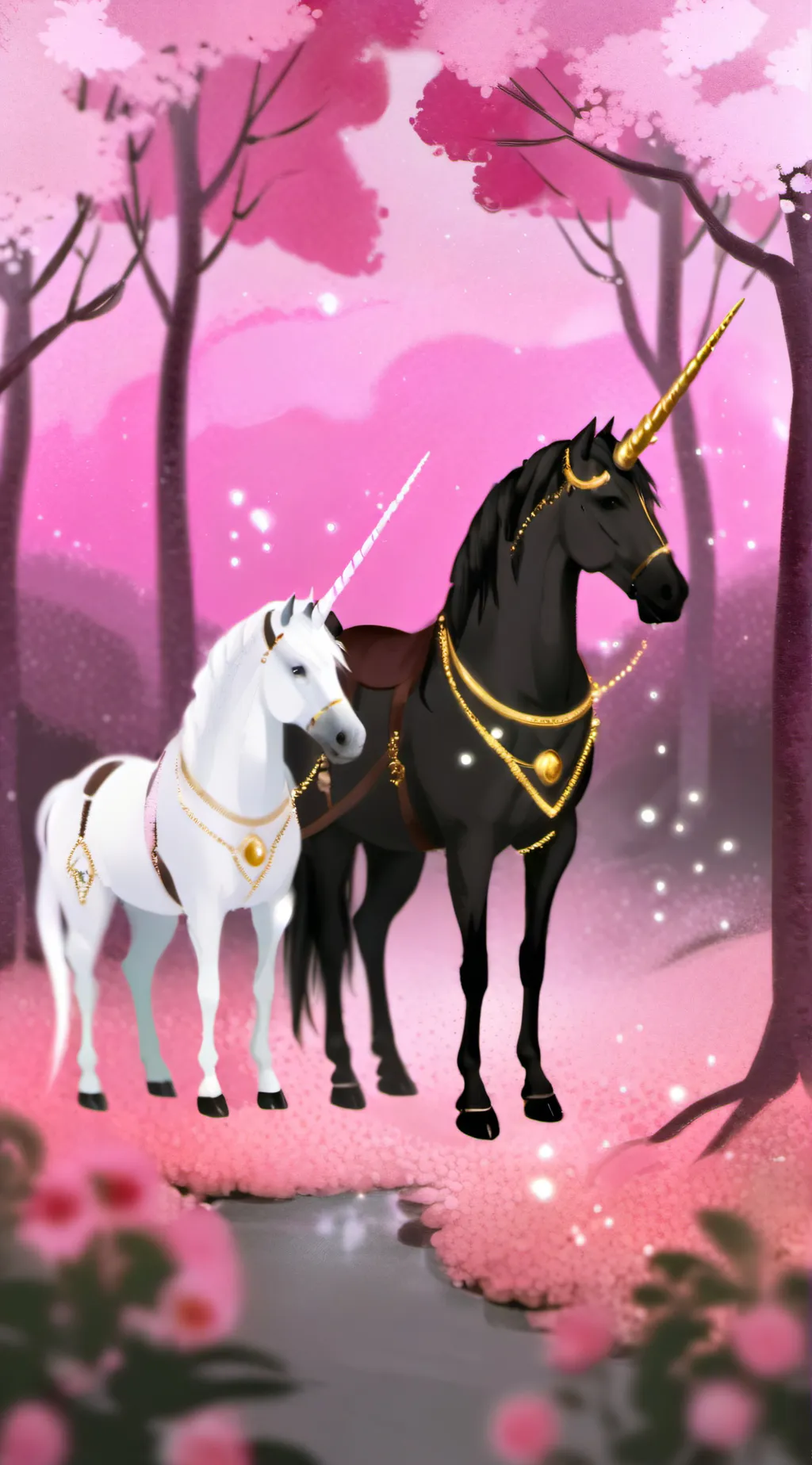 ai character: Unicorn island  background
