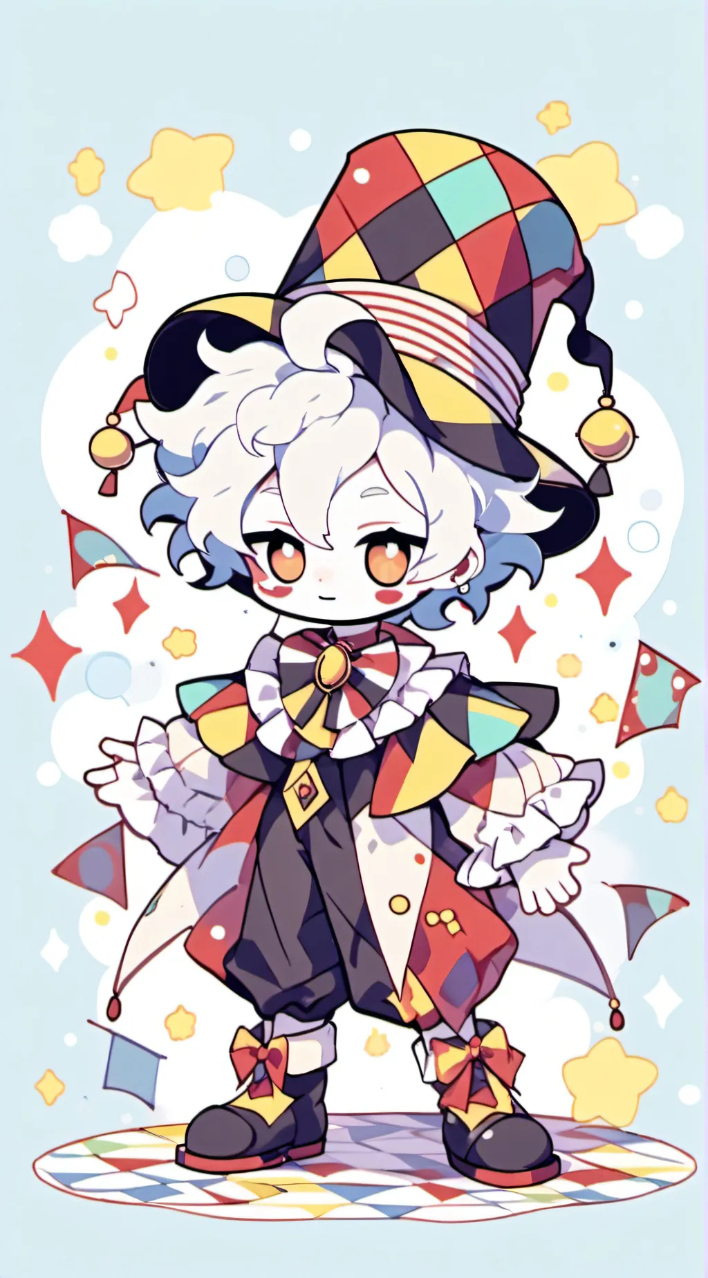 ai character: Fizzarolli!!!💛💙❤ background