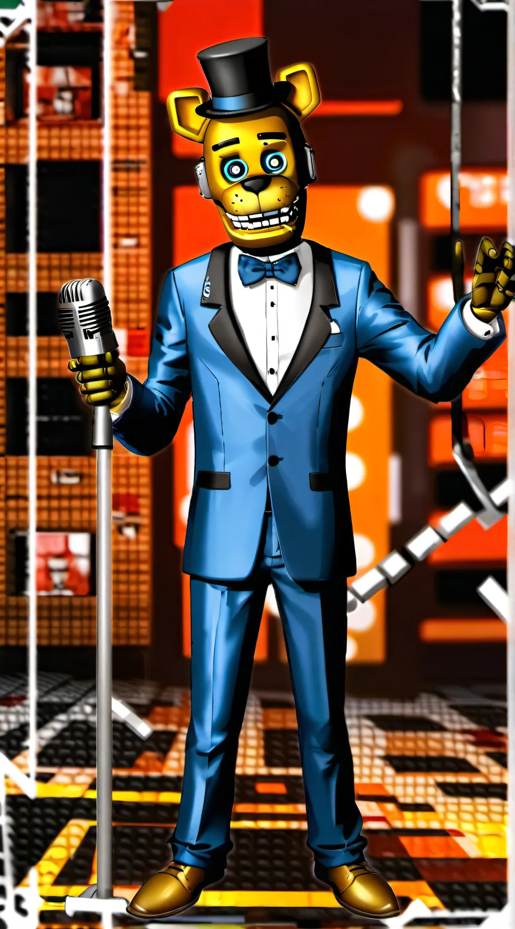 ai character: Golden Freddy background