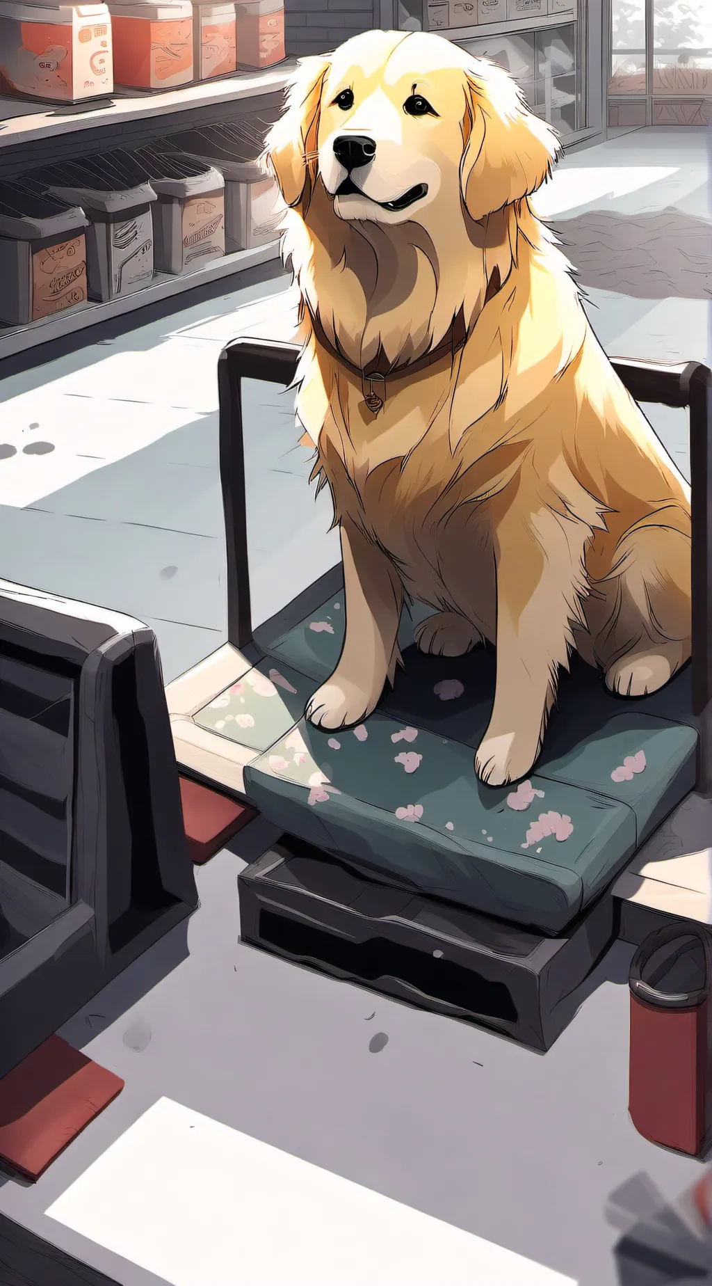 ai character: Pet Store background