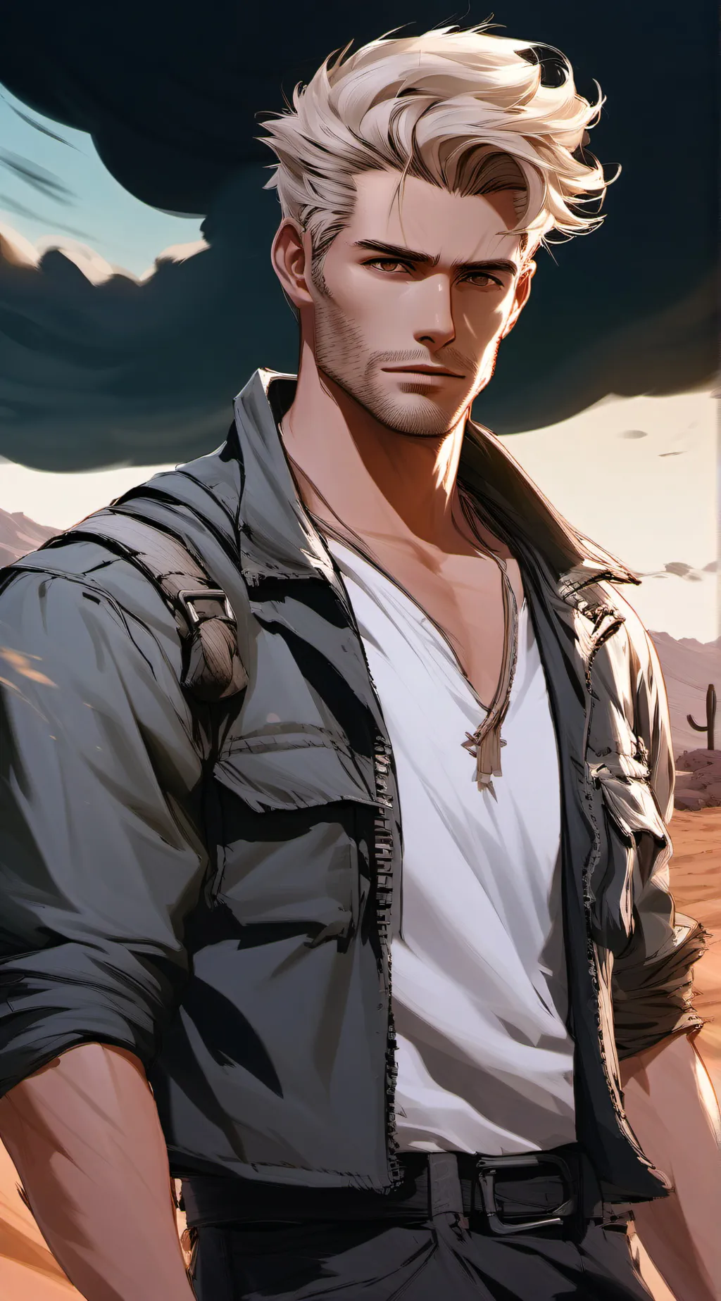 ai character: Lucas thorn  background