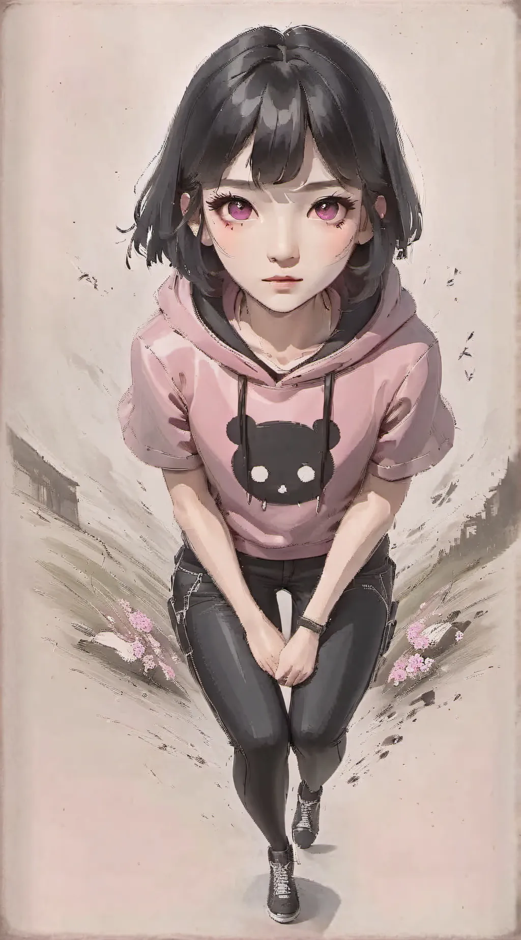 ai character: Ava/Irene  background