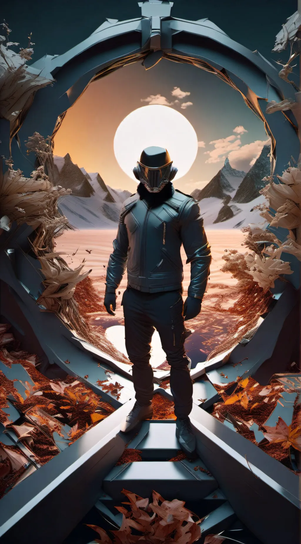 ai character: Talkie moderator  background