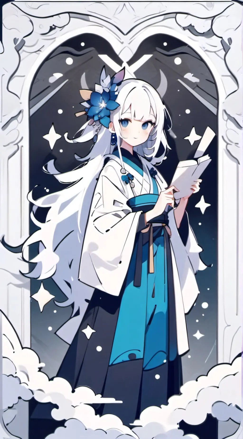 ai character: Paper background