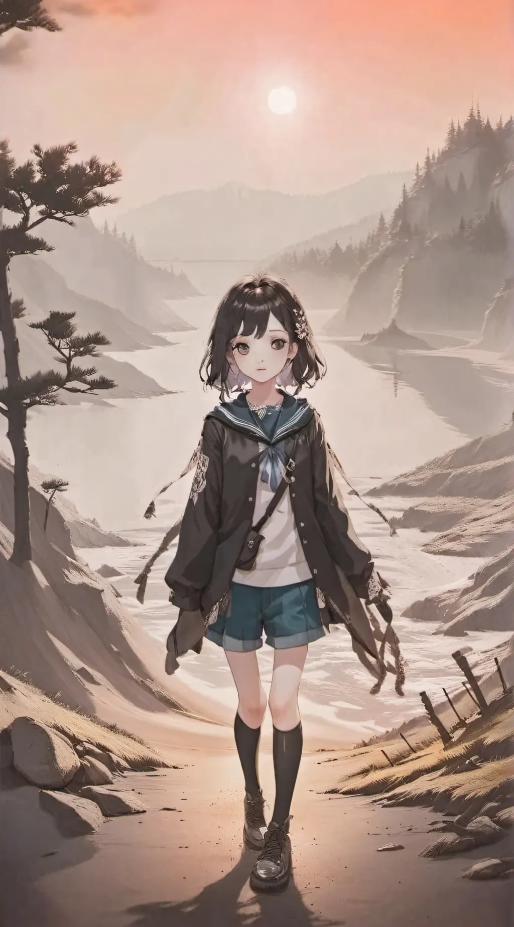 ai character: Amber background