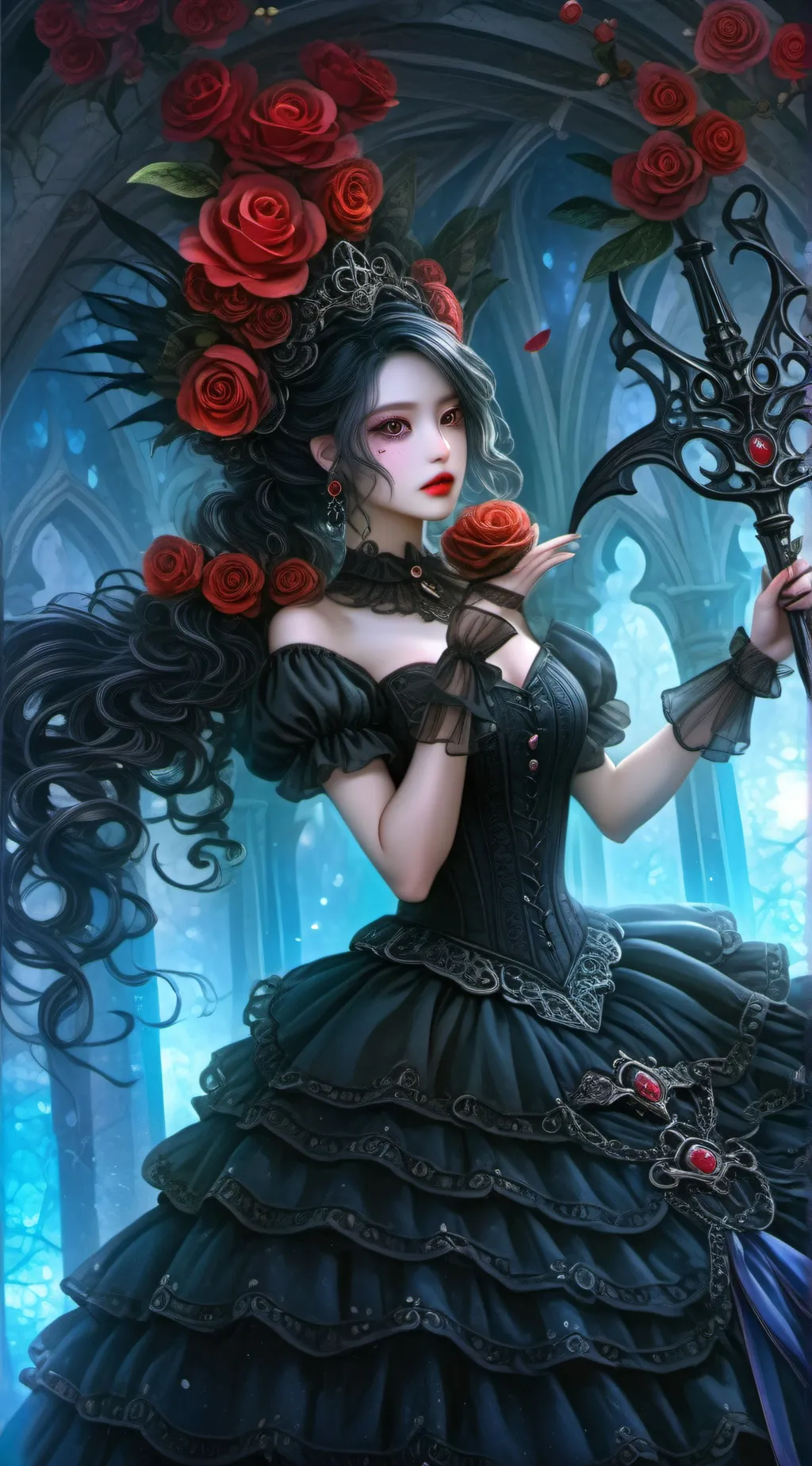 ai character: Rose background