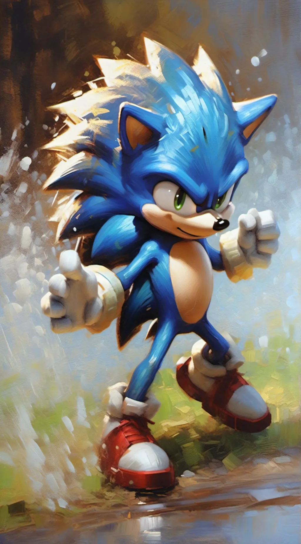ai character: Sonic (movie) background