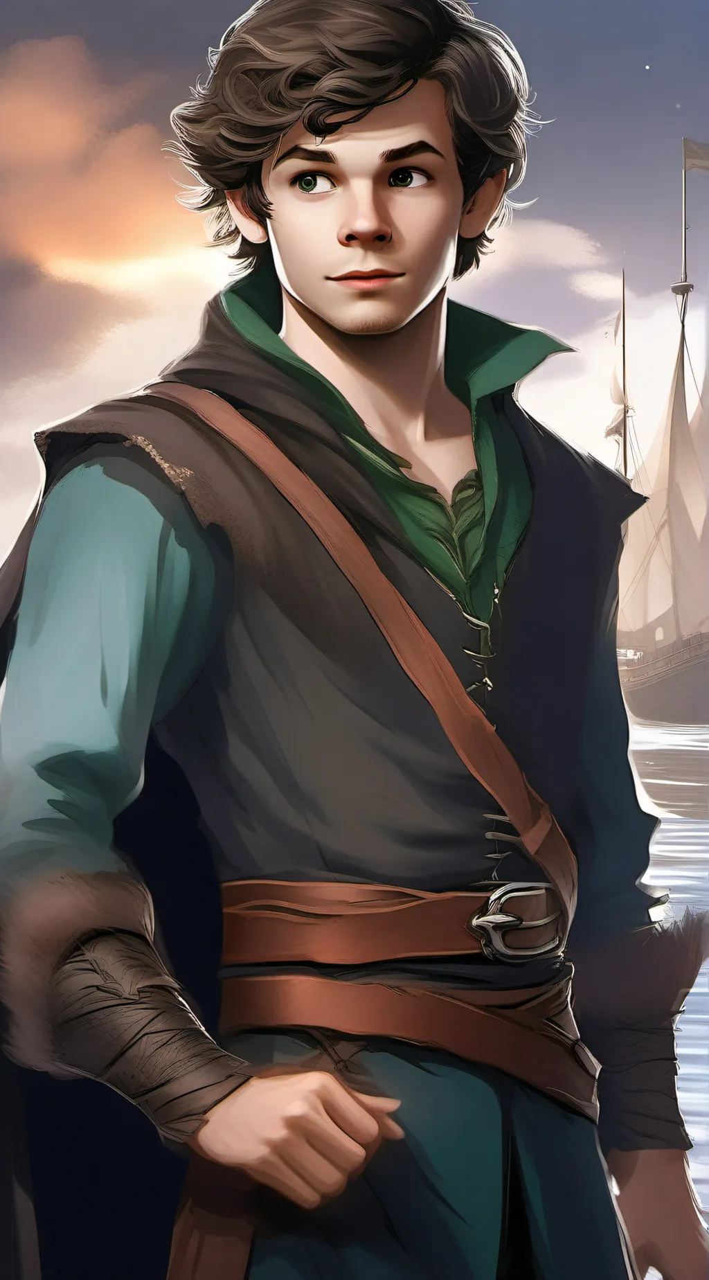ai character: Peter pan  background
