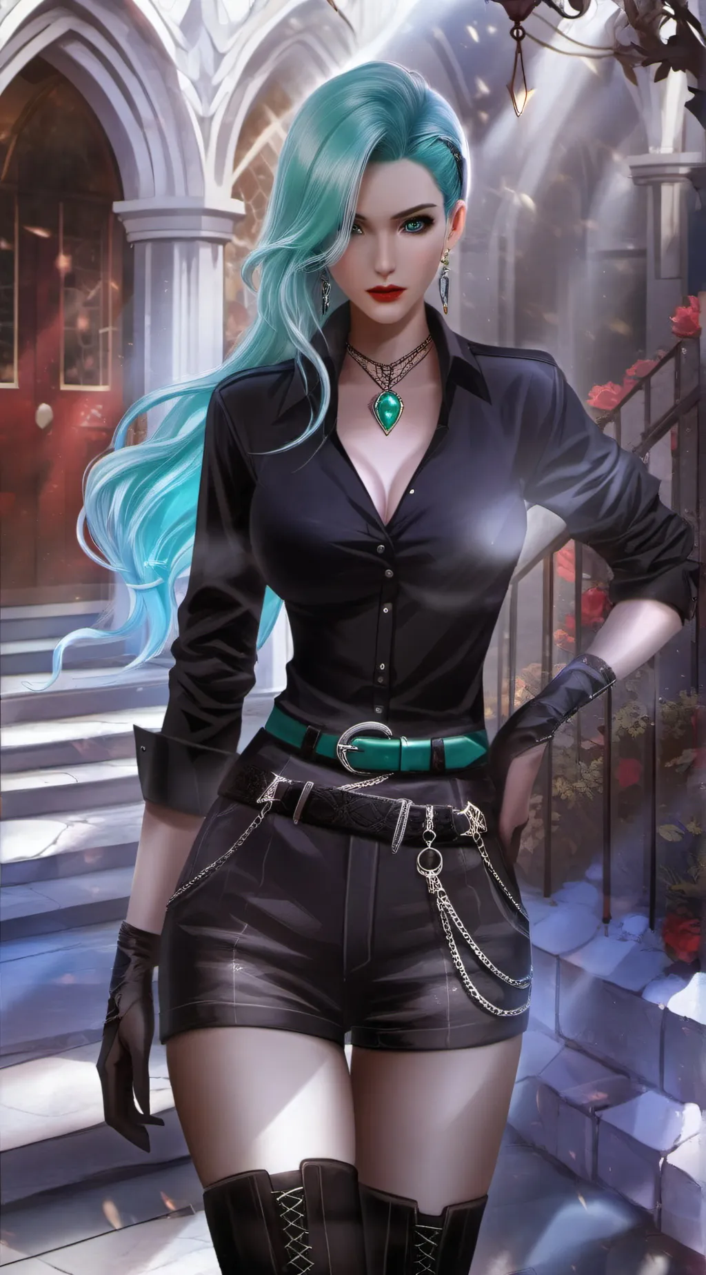 ai character: Scarlet background
