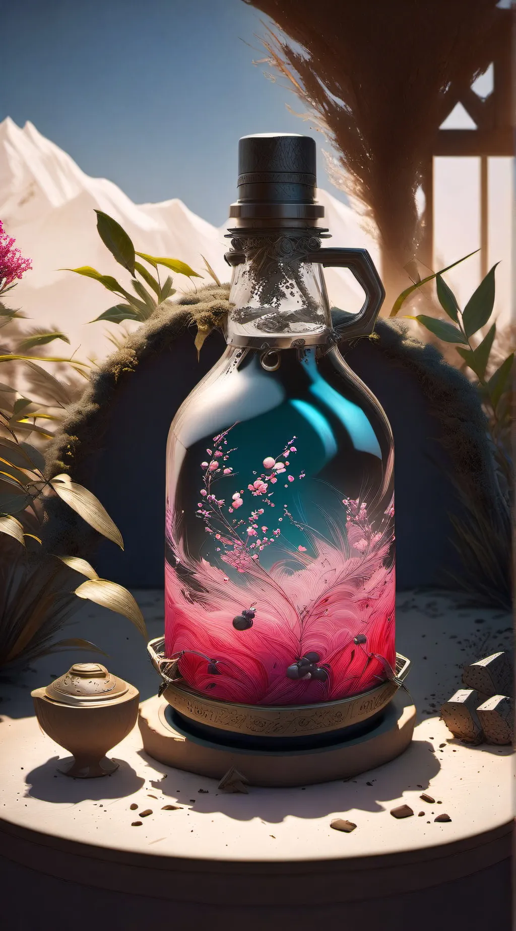 ai character: Weird potion background