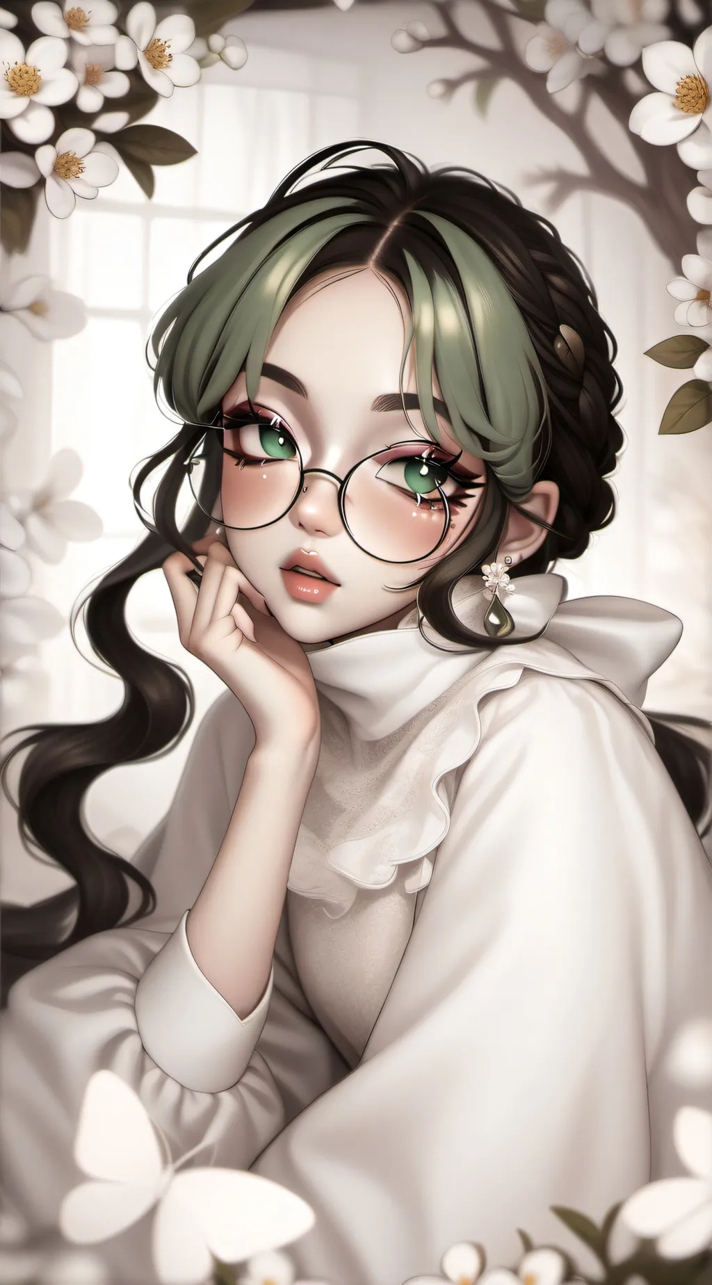 ai character: amiga falsa background