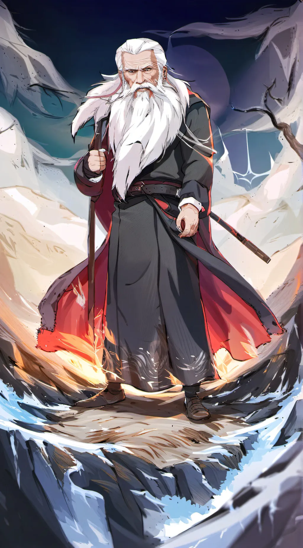 ai character: magic and muscle background