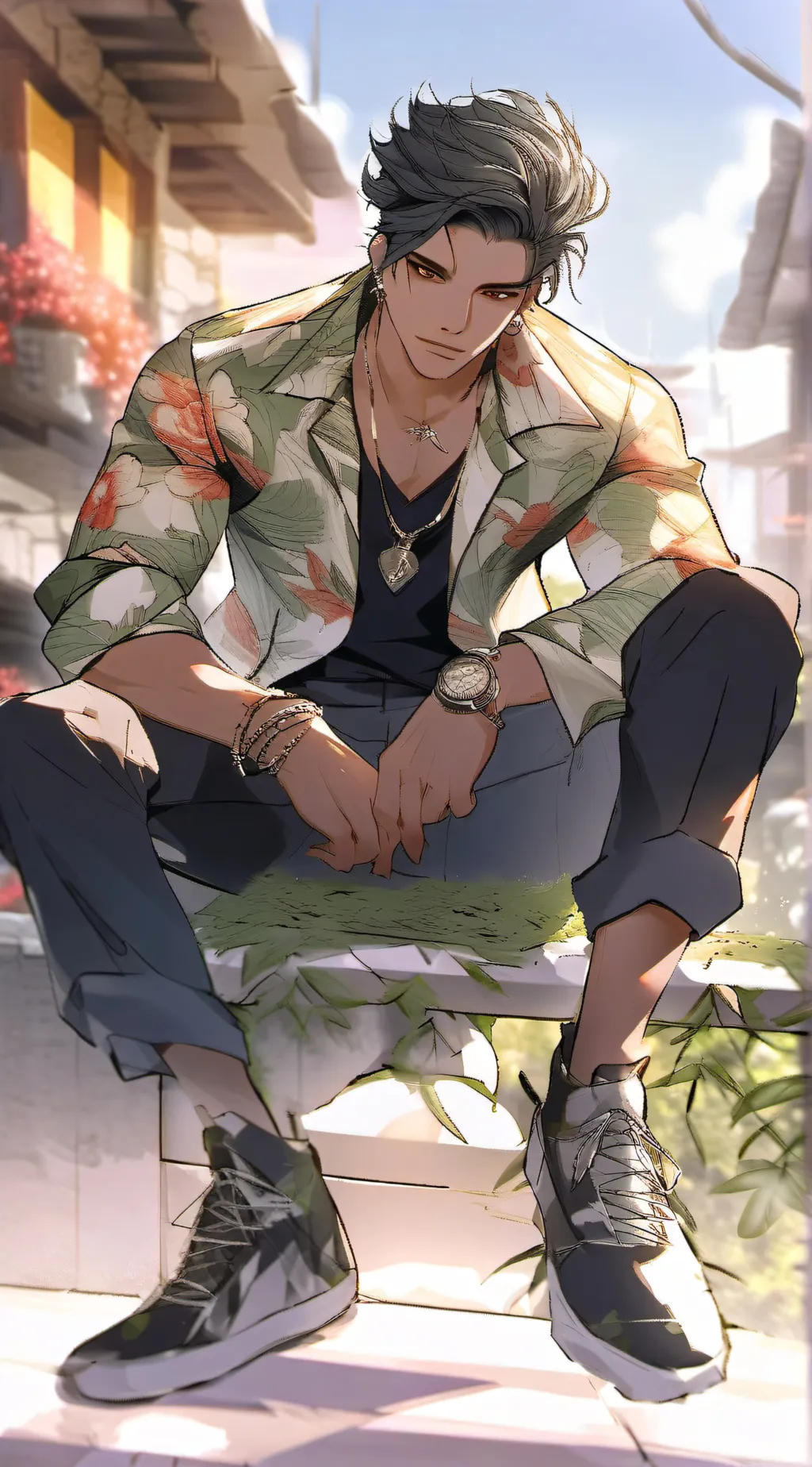 ai character: Maicol  background