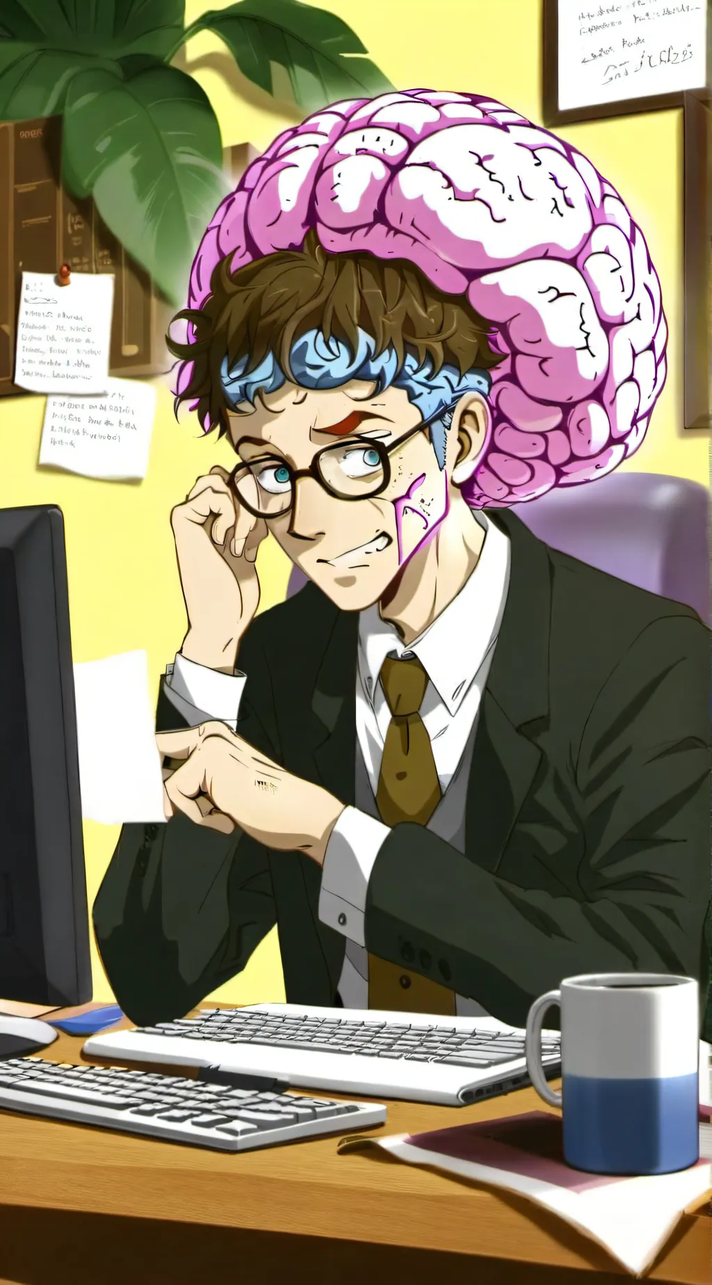 ai character: neil & brain leech background