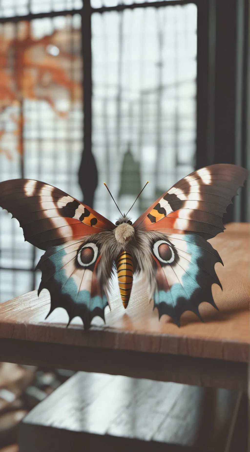 ai character: HEISEI MOTHRA background