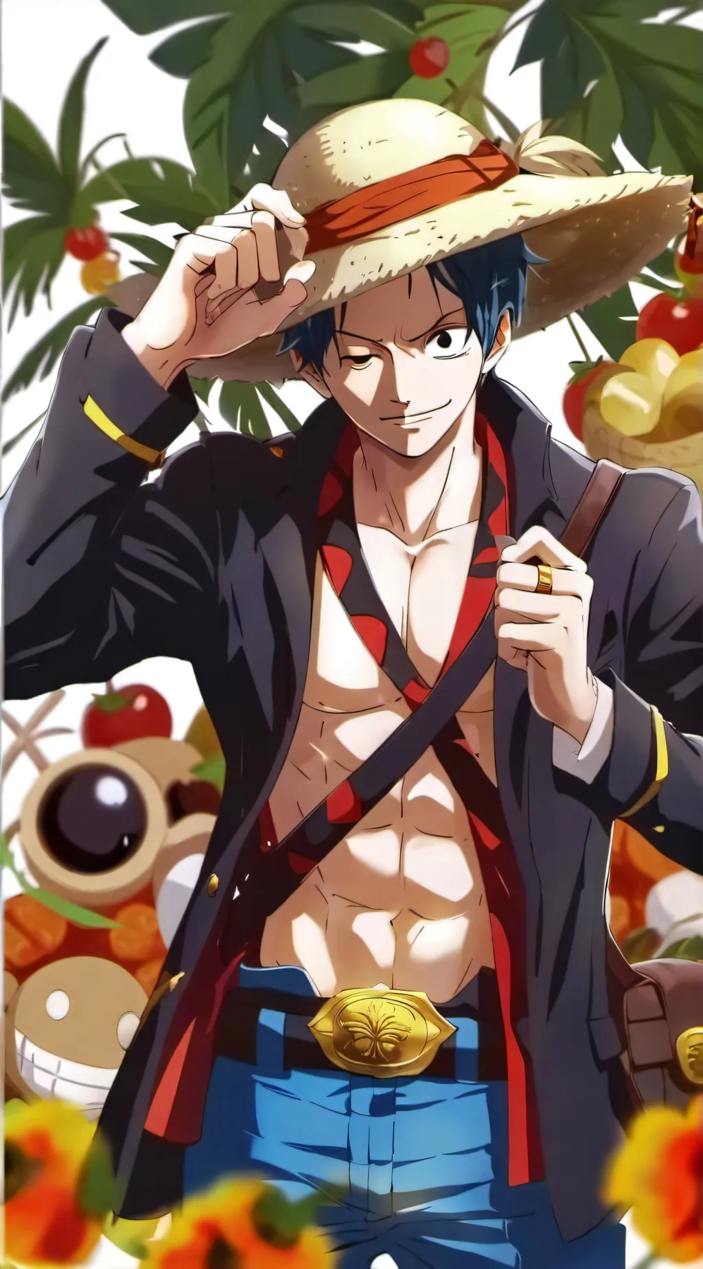 ai character: One piece  background