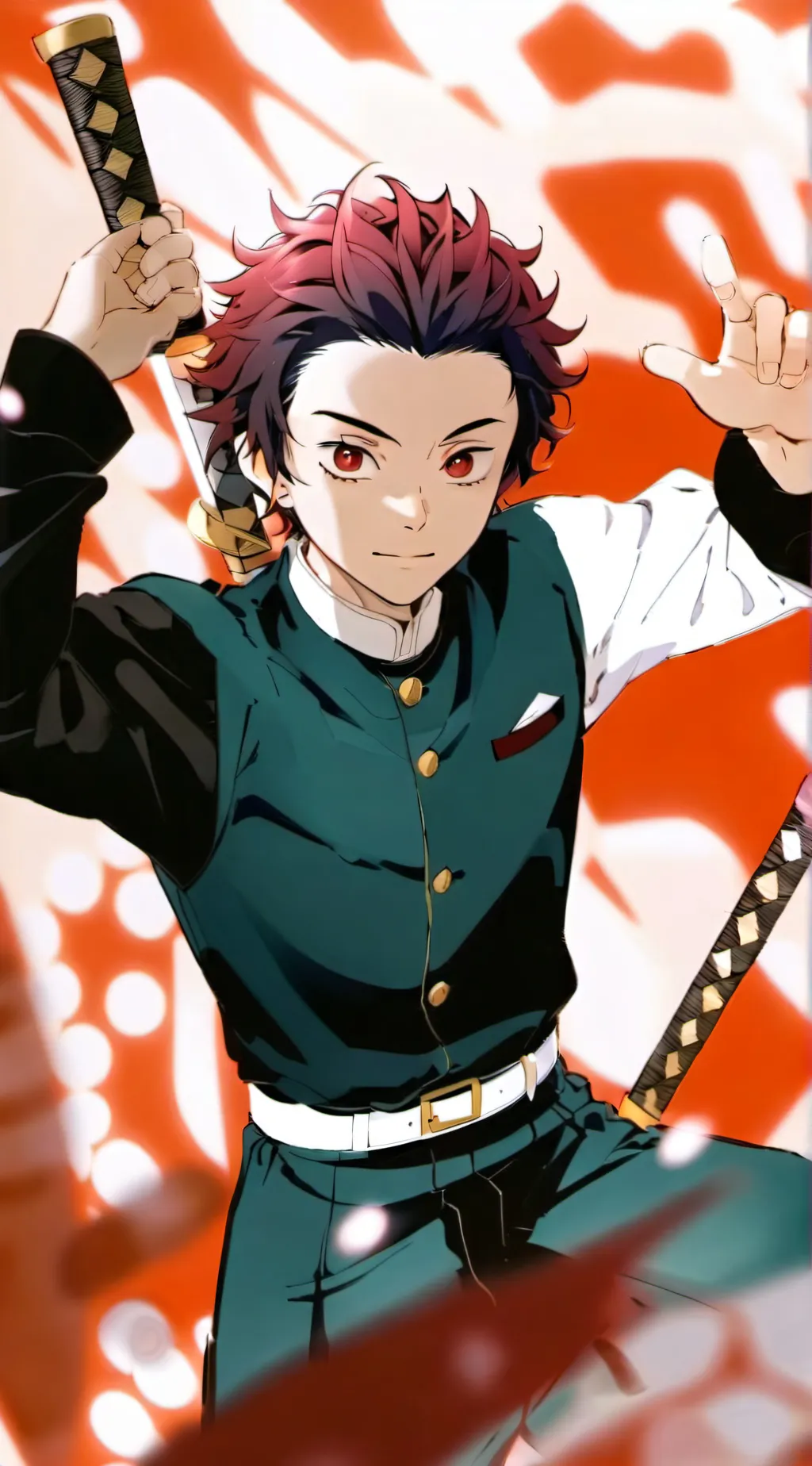 ai character: demon slayer  background