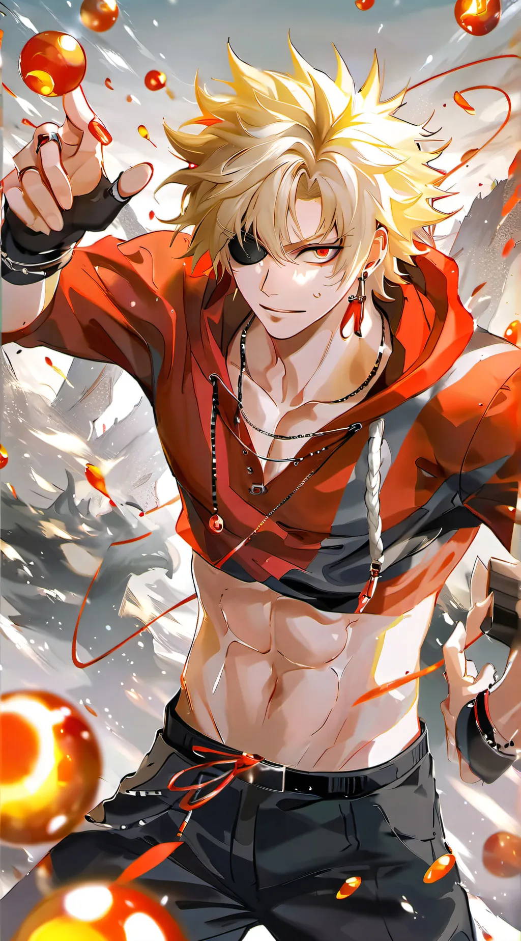 ai character: Pirate katsuki☠️ background