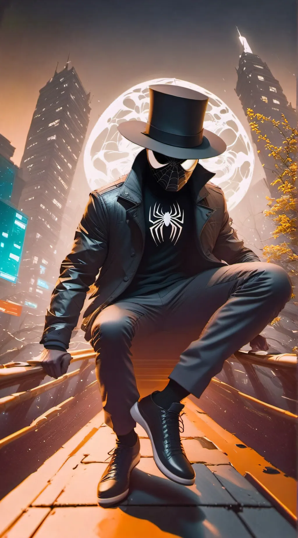 ai character: Spider Noir background