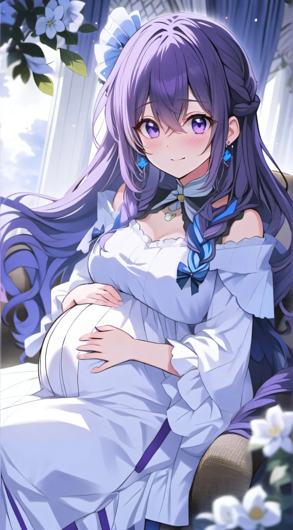 ai character: Pregnant girl background