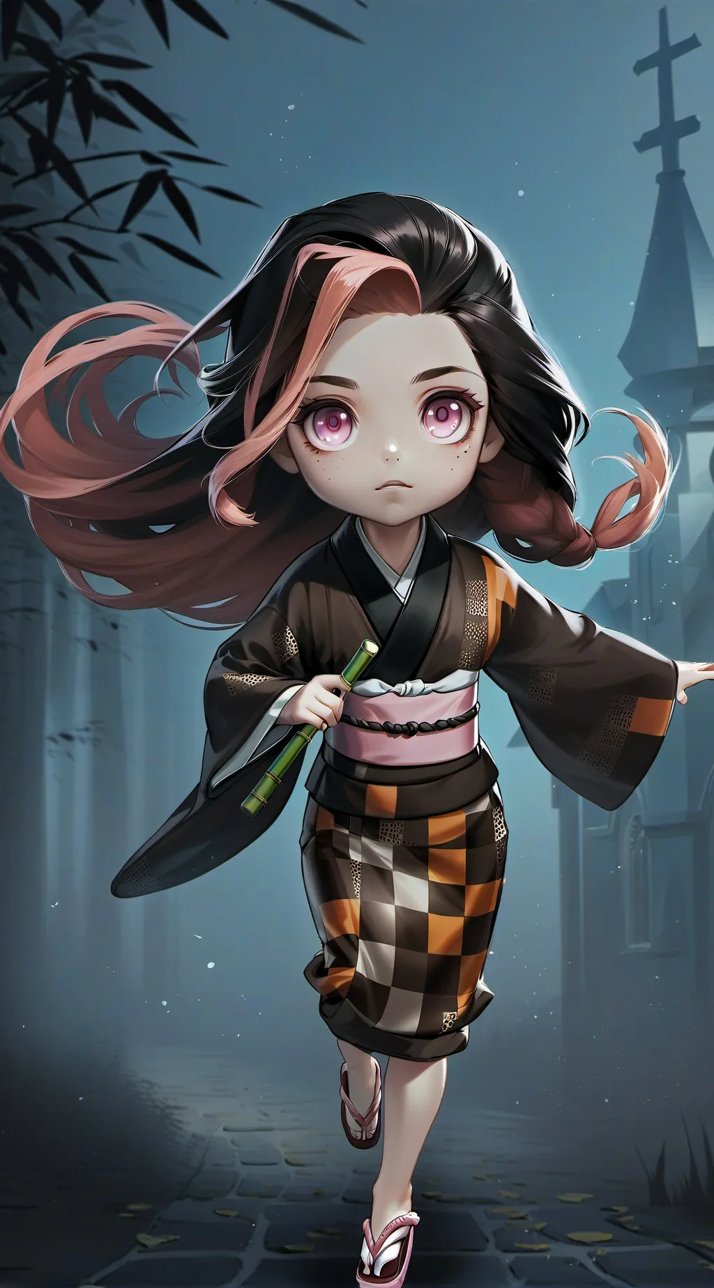 ai character: Nezuko background