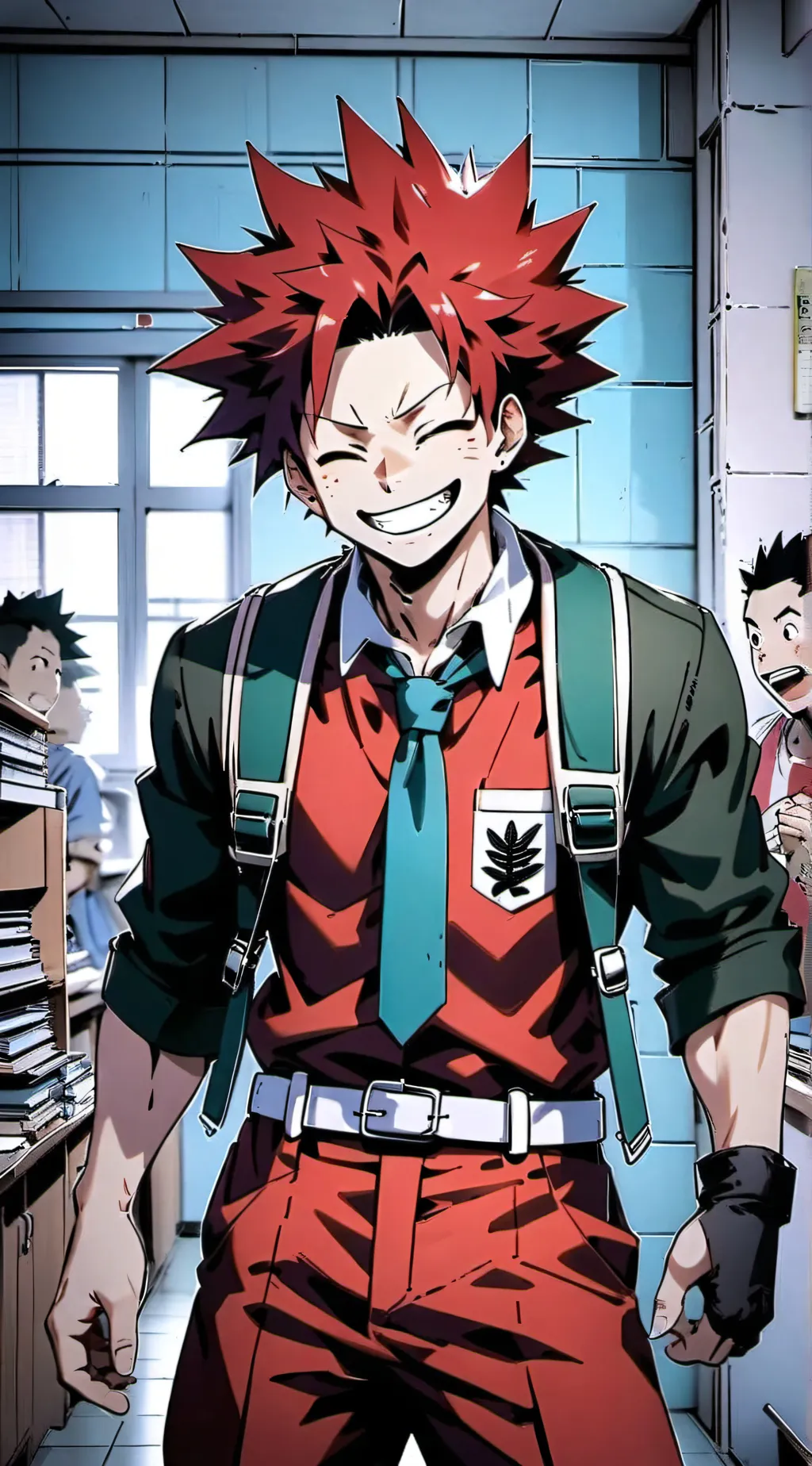 ai character: eijiro kirishima  background