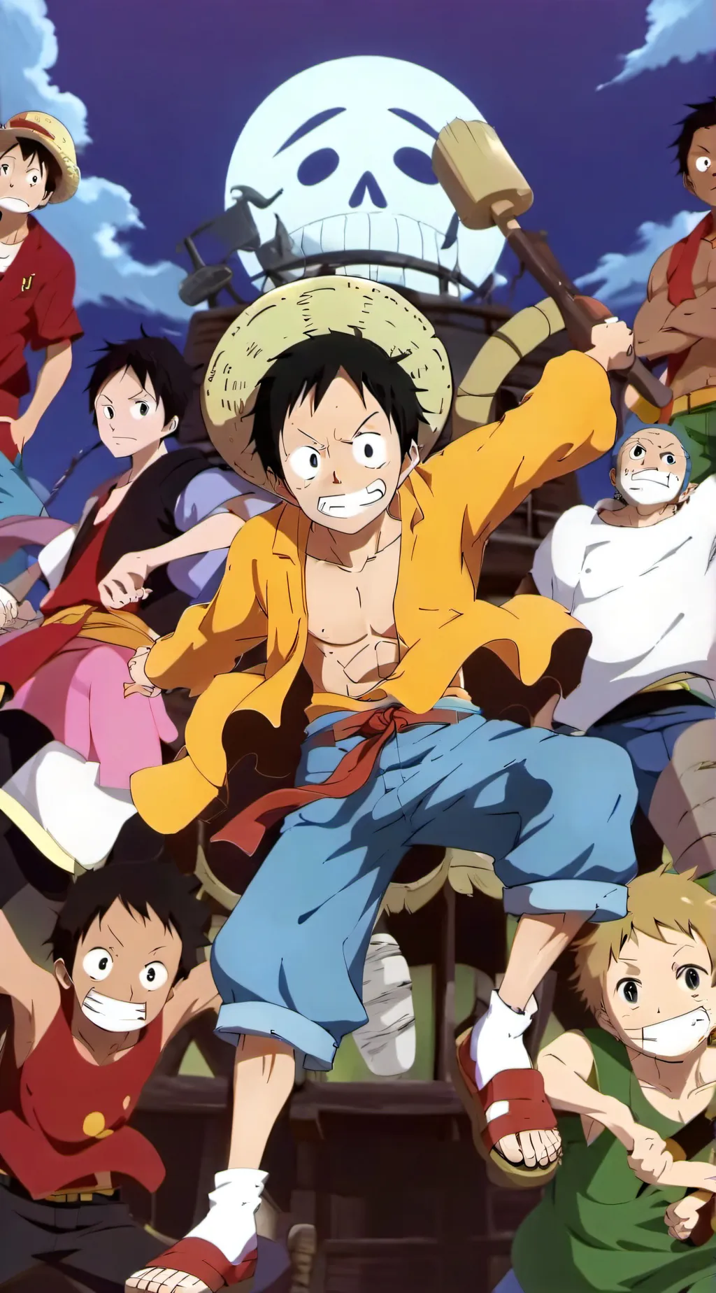ai character: Straw Hats background