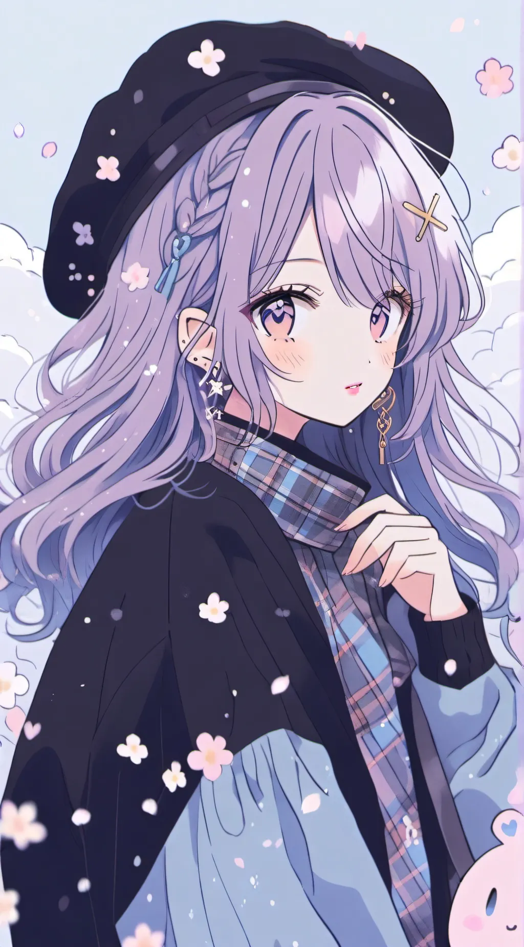 ai character: 💜violet💜 background