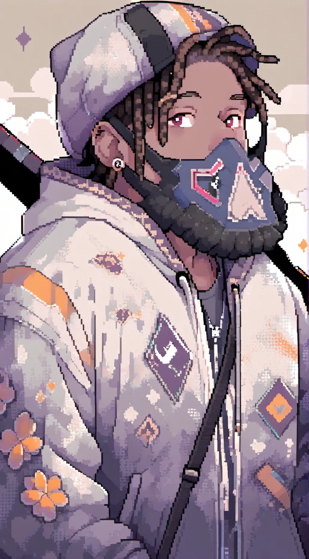 ai character: Travis Scott  background