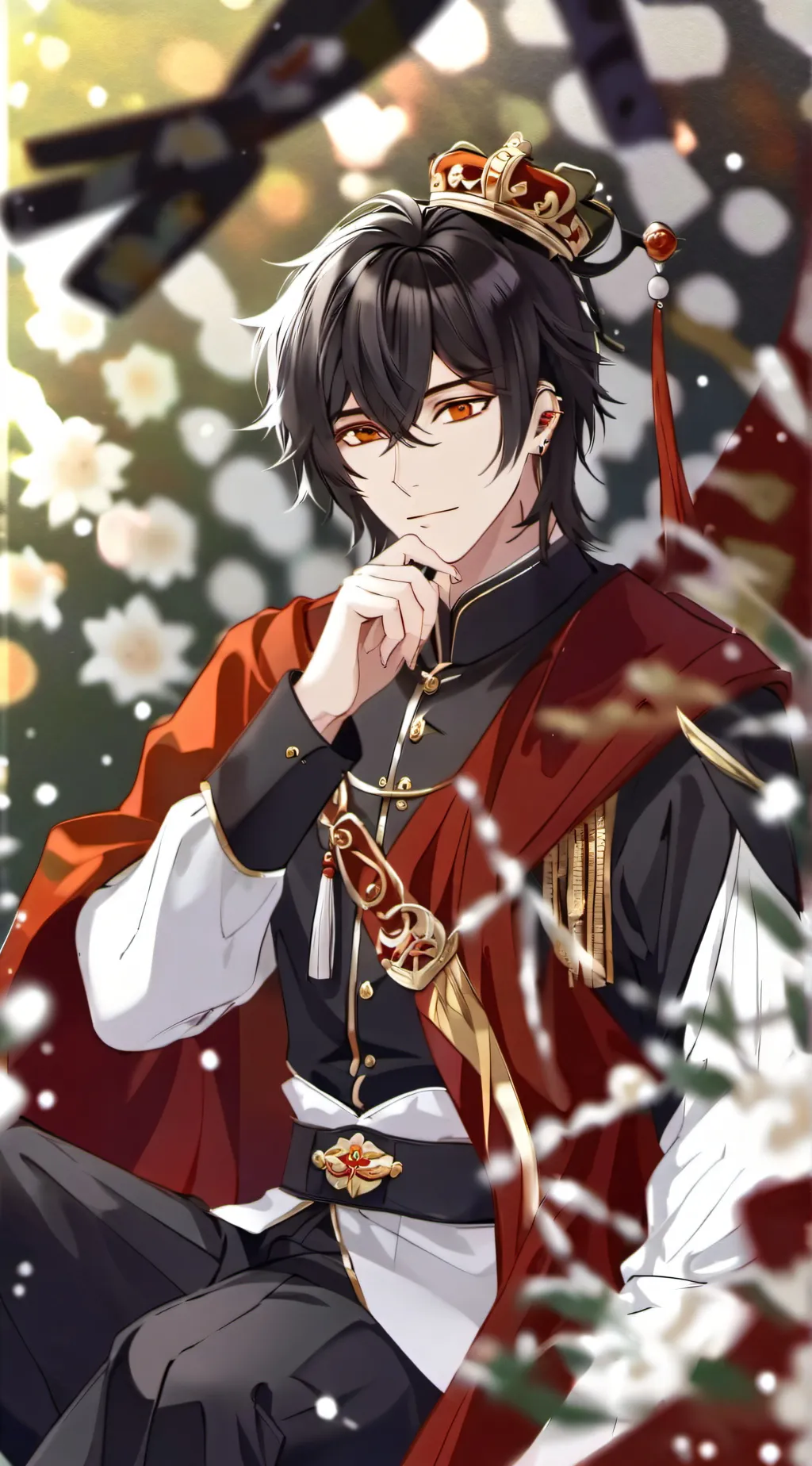 ai character: King Louis  background