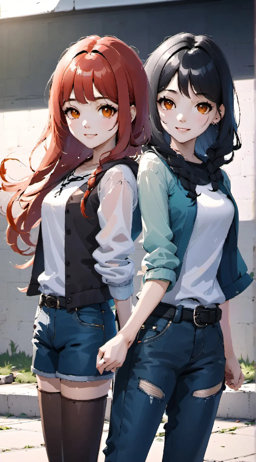ai character: The cute sisters background