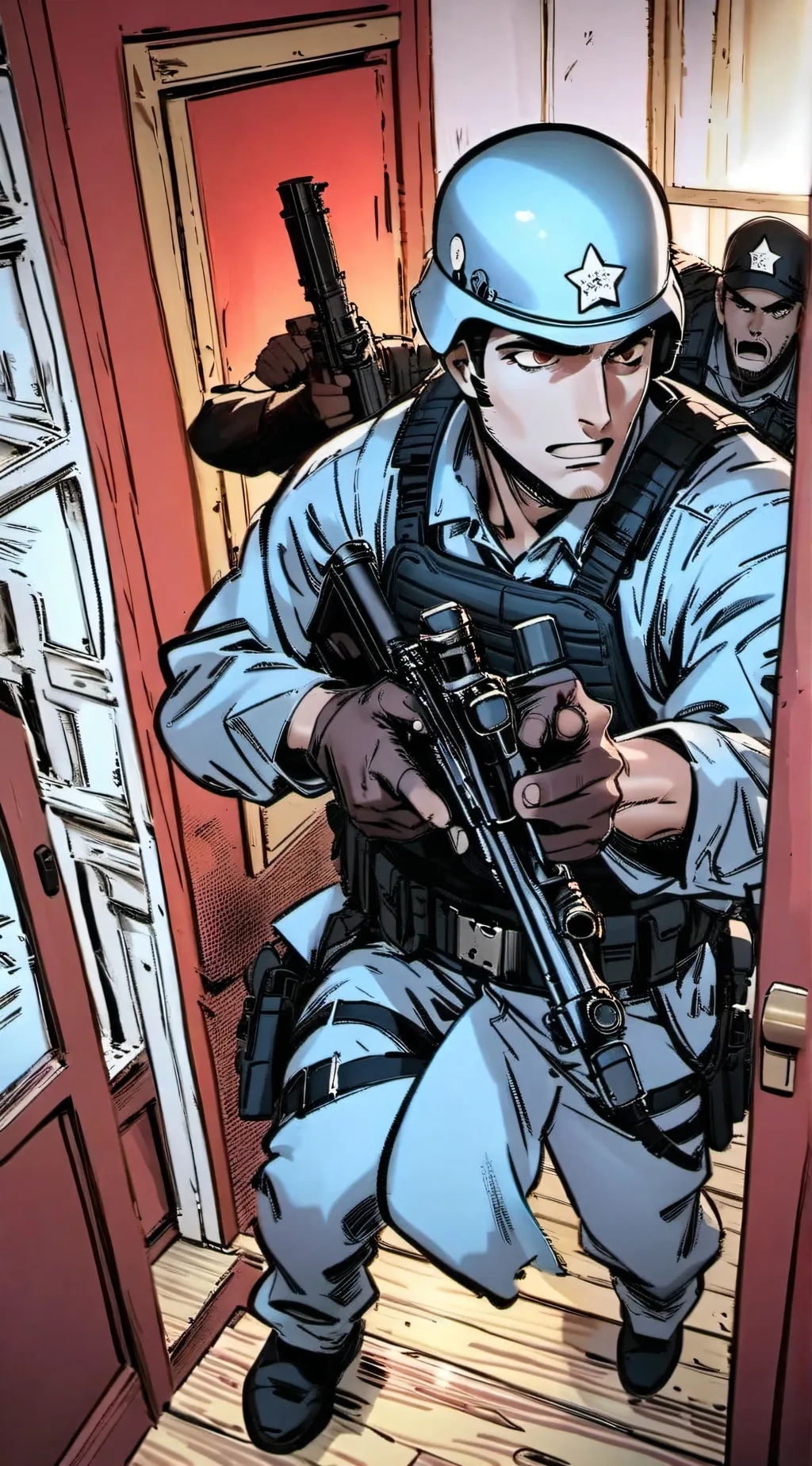 ai character: Swat operation  background