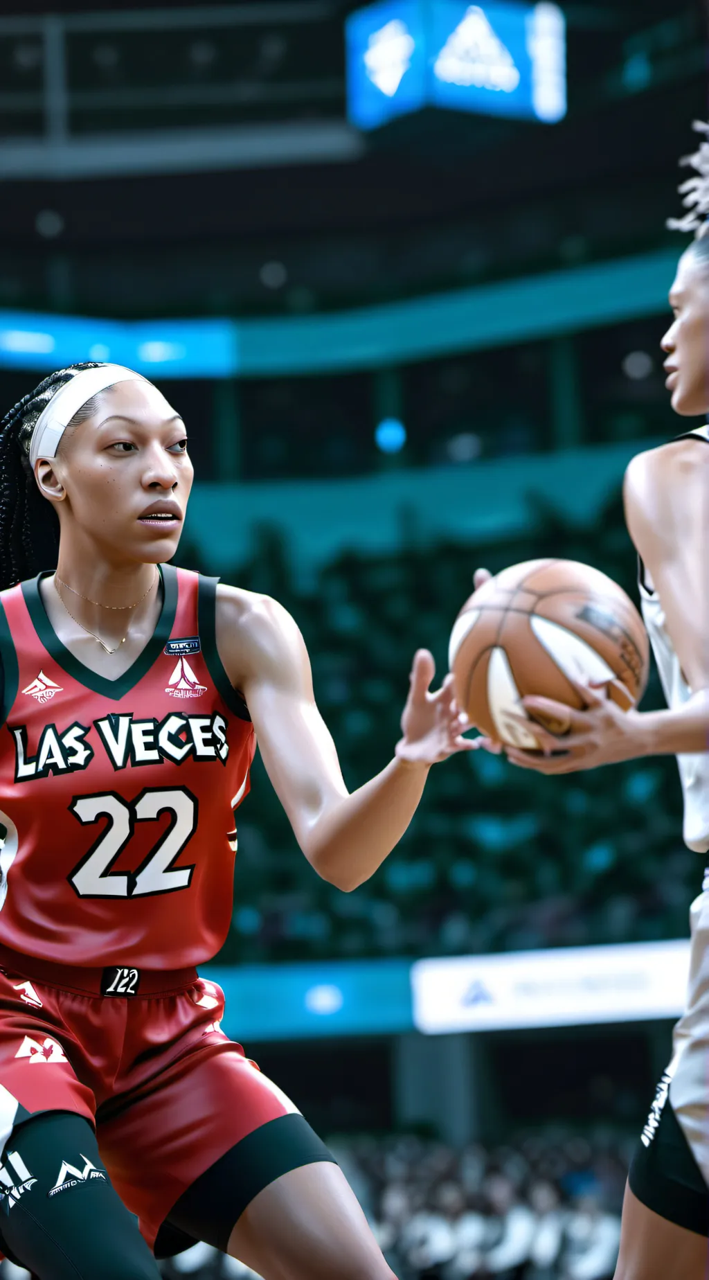 ai character: A'ja Wilson  background