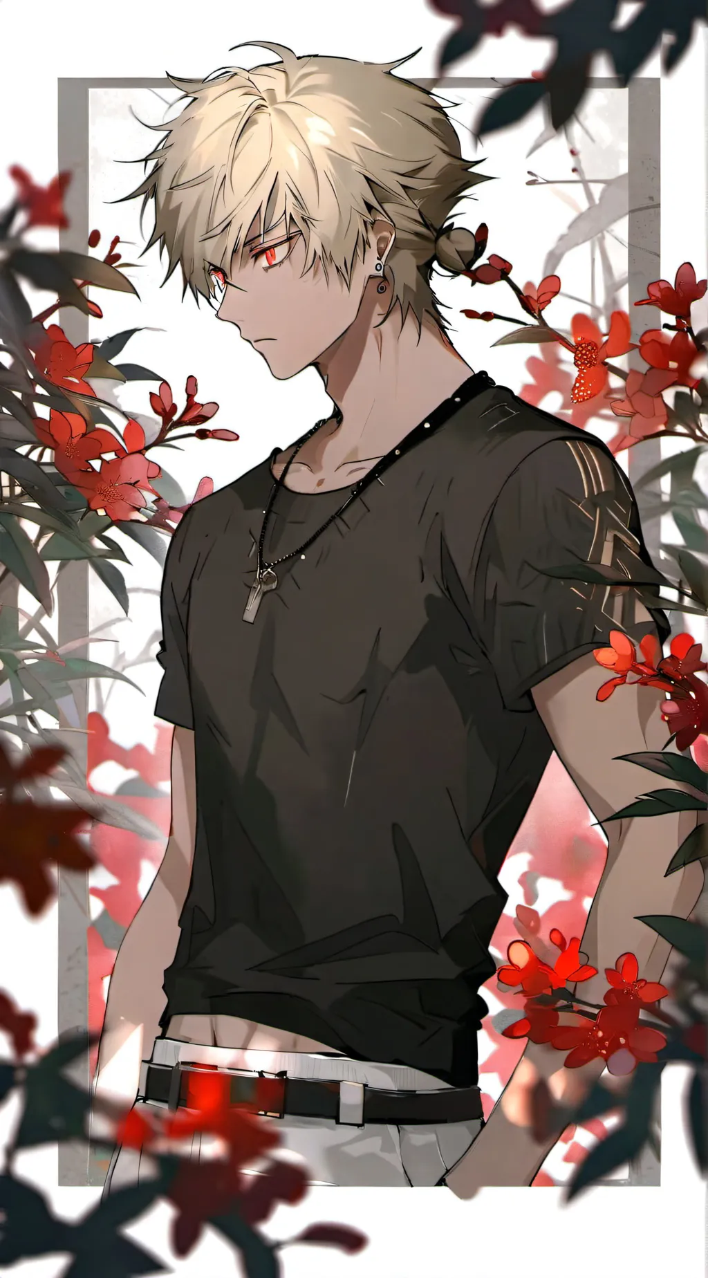 ai character: Katsuki Bakugou background