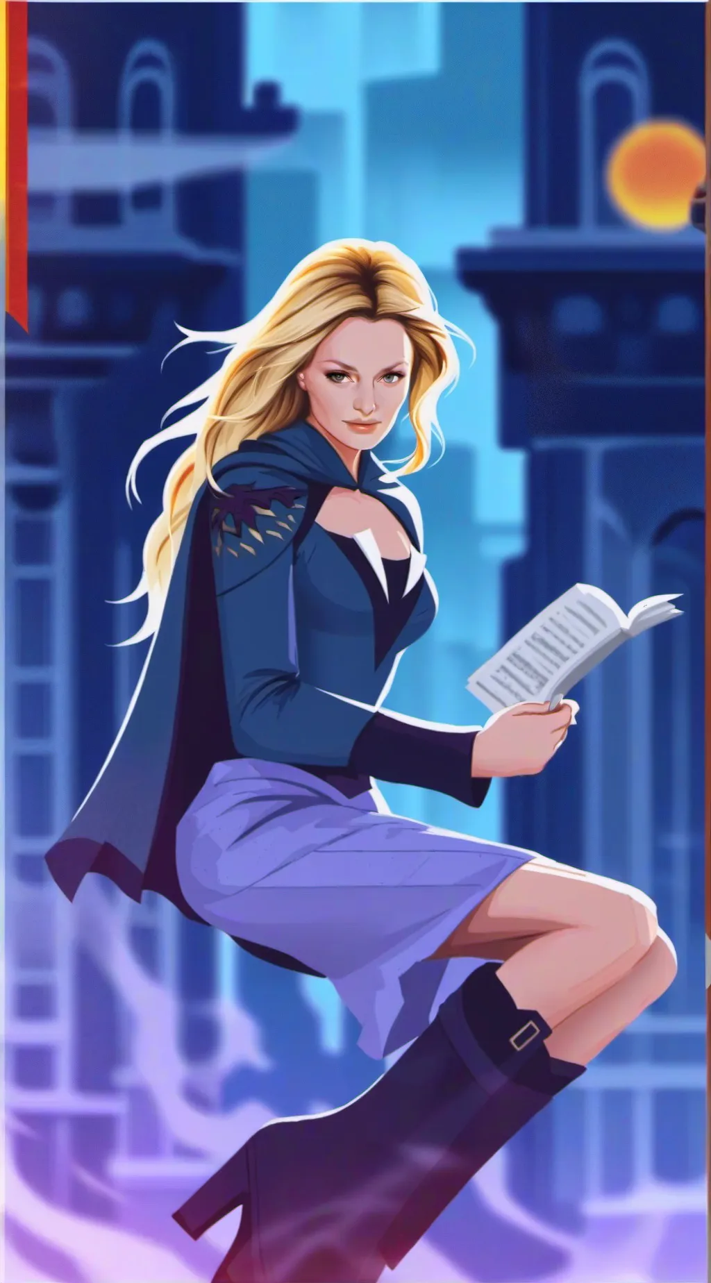 ai character: Super woman background