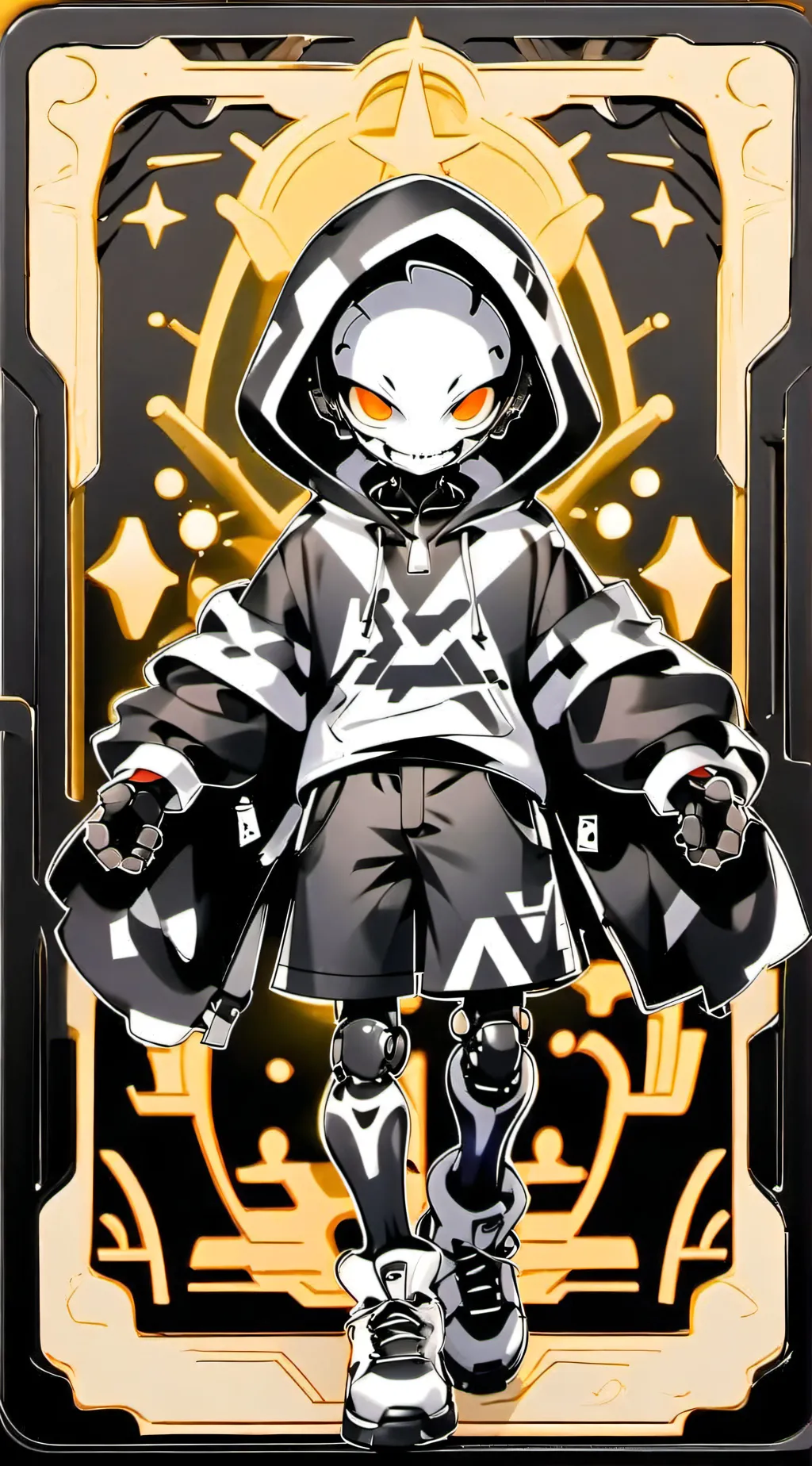 ai character: stitch wraith  background