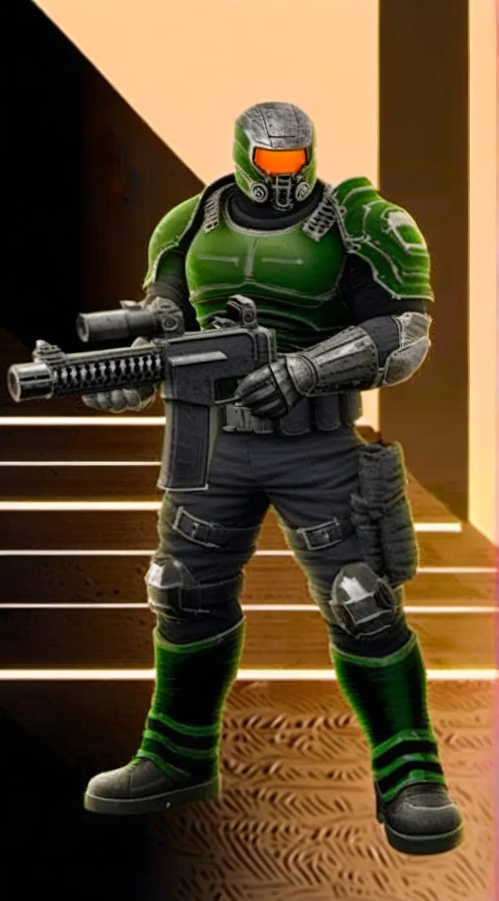 ai character: doom 64 marine background